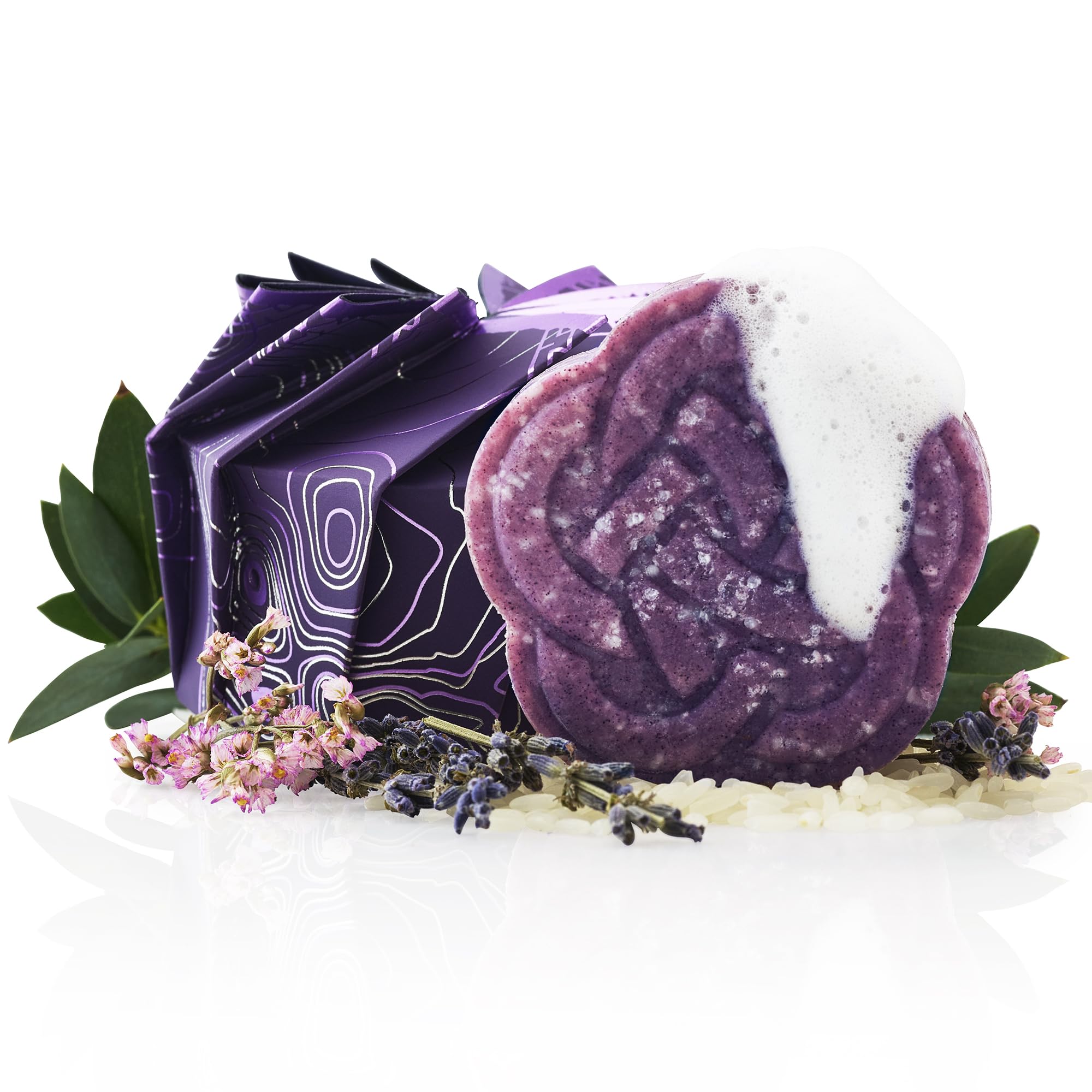 Viori Purple Shampoo Bar: Longsheng Rice Water & Natural Ingredients for Blonde Hair – Neutralizes Brassy Tones