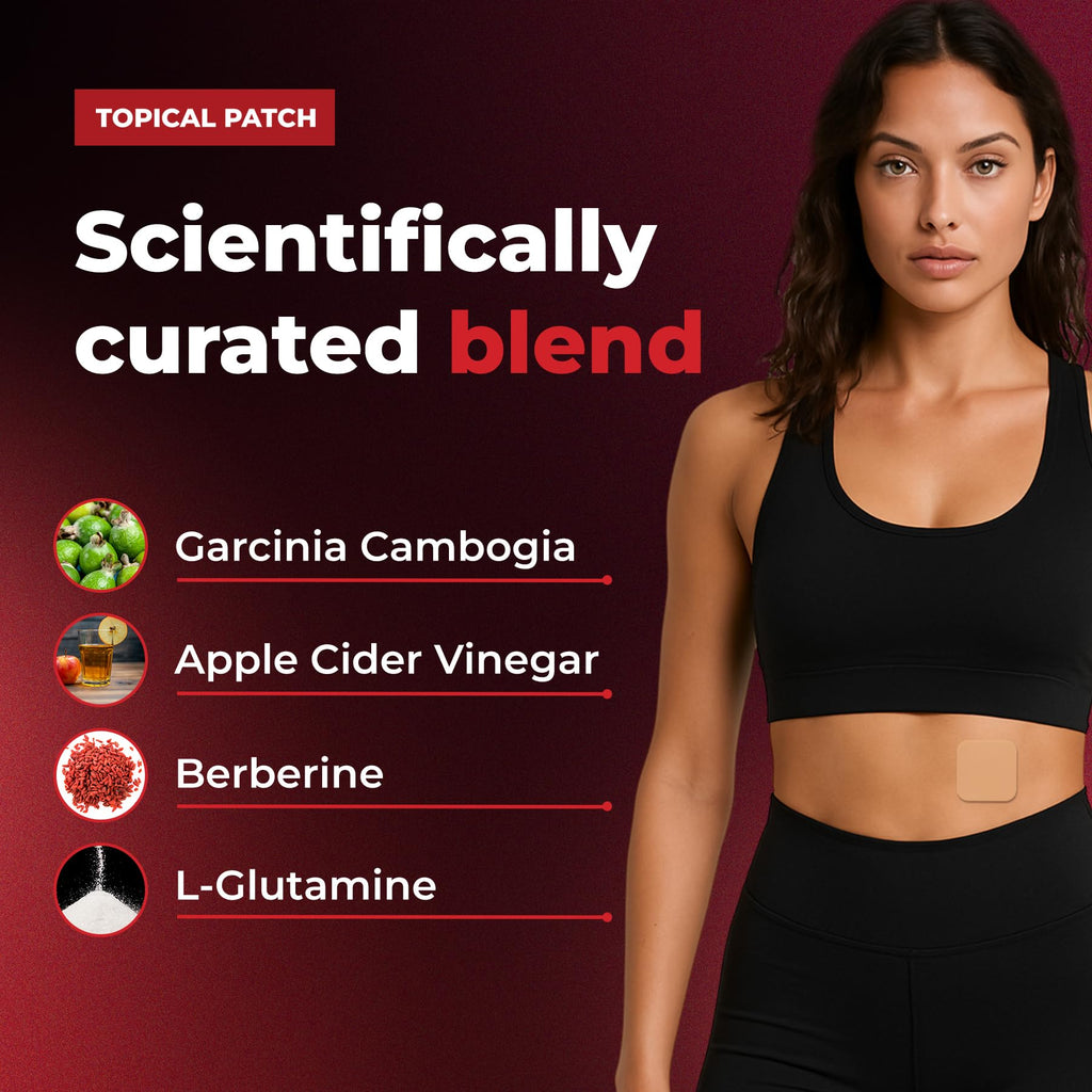 VIORY GLP-1 Patches for Women & Men | Berberine, L-Glutamine, Garcinia Cambogia, Resveratrol – 60 Days Supply