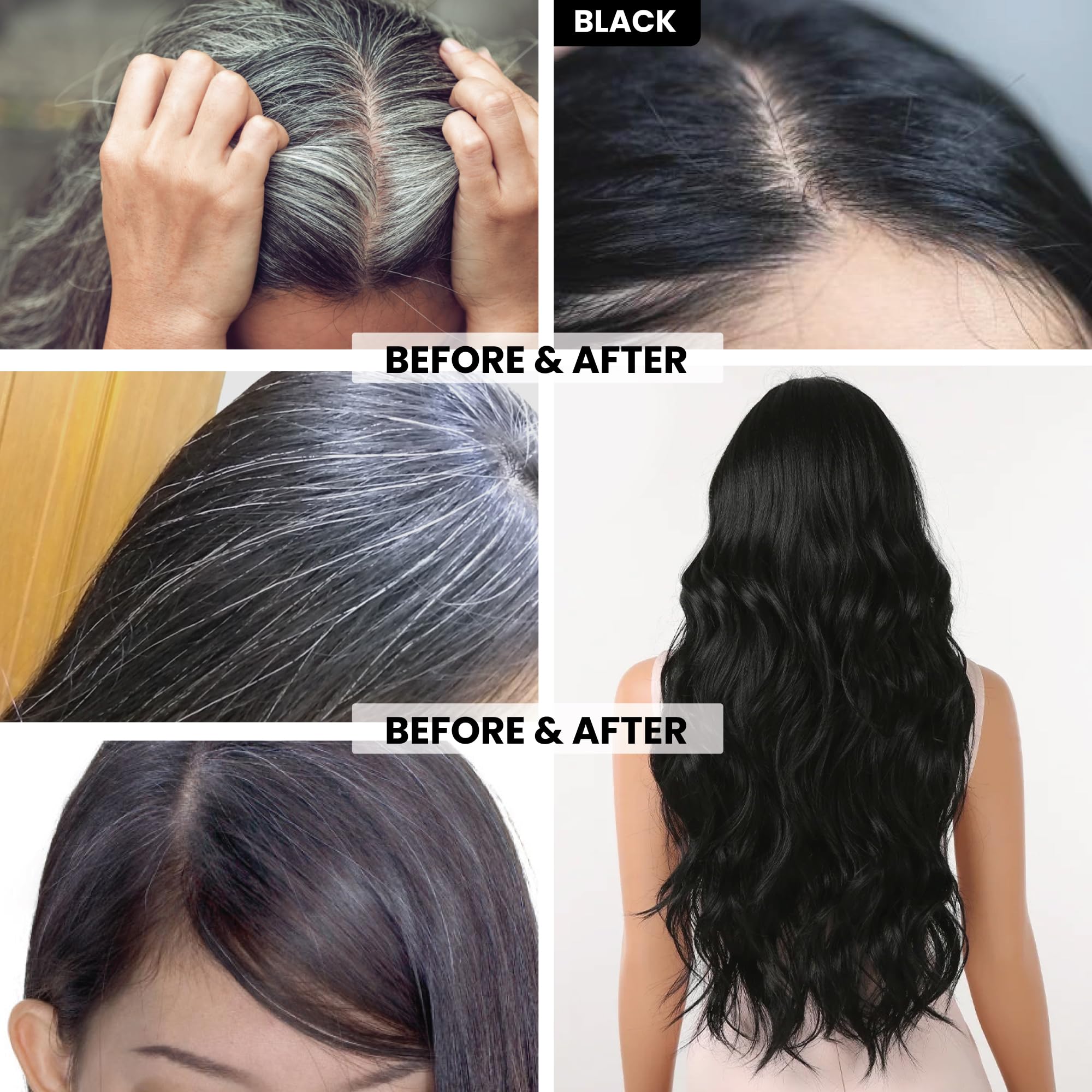 VIP Hair Colour Shampoo, 400ml – 3 in 1 Hair Color, Conditioner & Shampoo