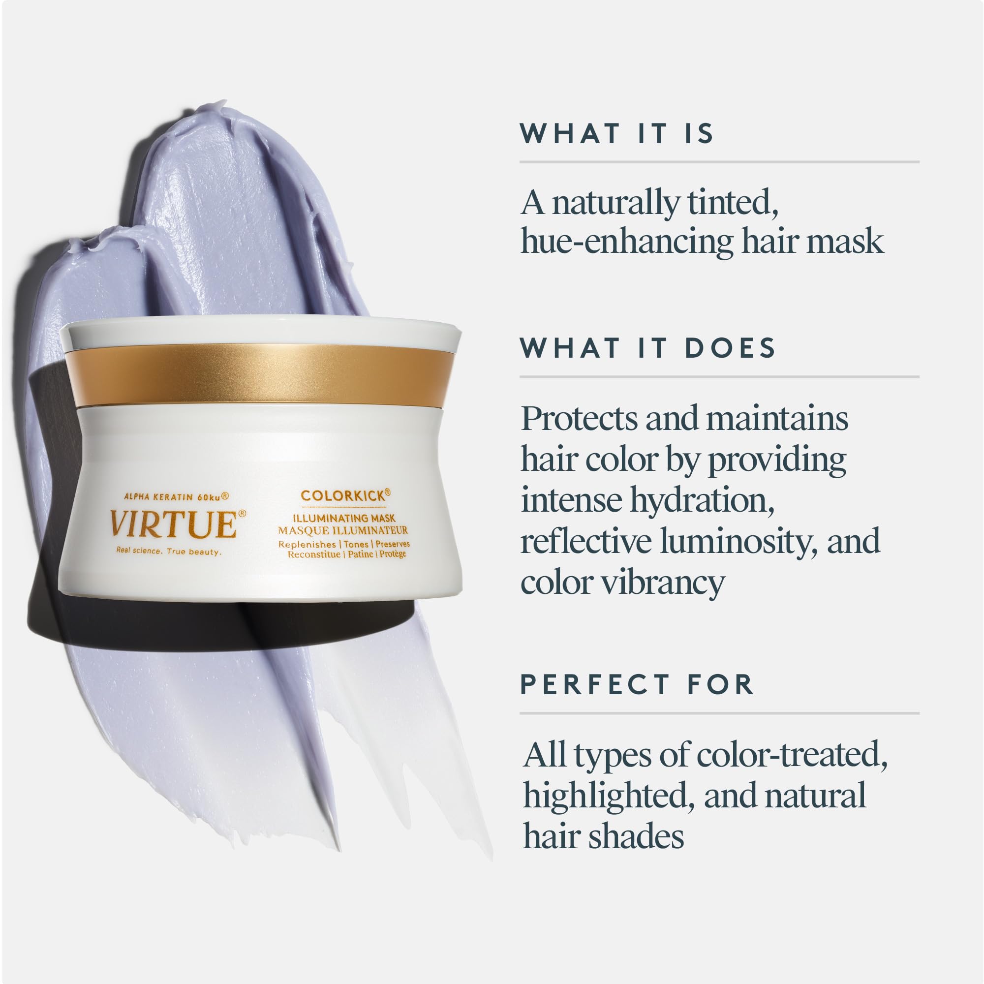 Virtue ColorKick Illuminating Hair Mask | Tones, Nourishes & Preserves Color-Treated Hair