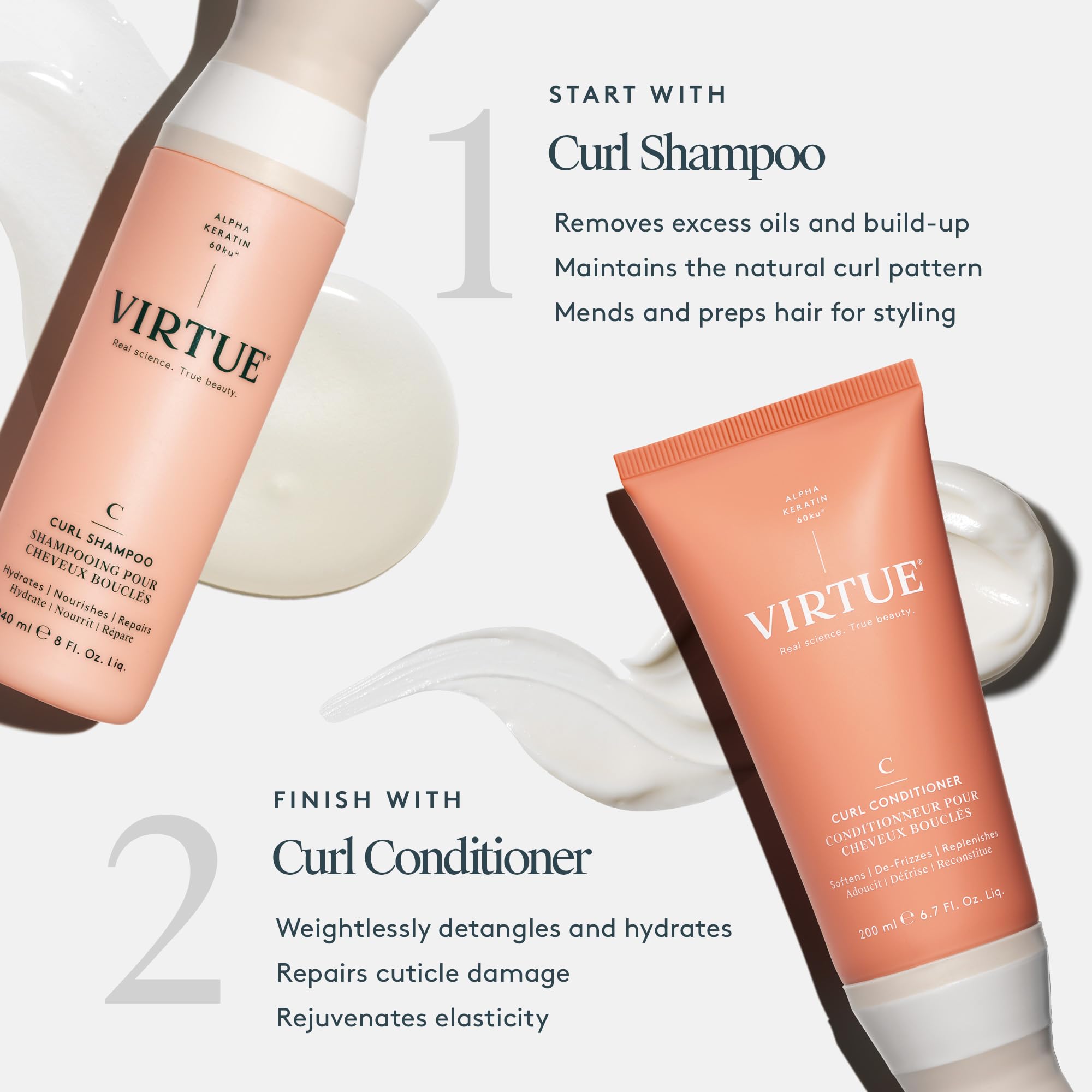VIRTUE Curl Conditioner with Jojoba Oil – Sulfate-Free & Color Safe