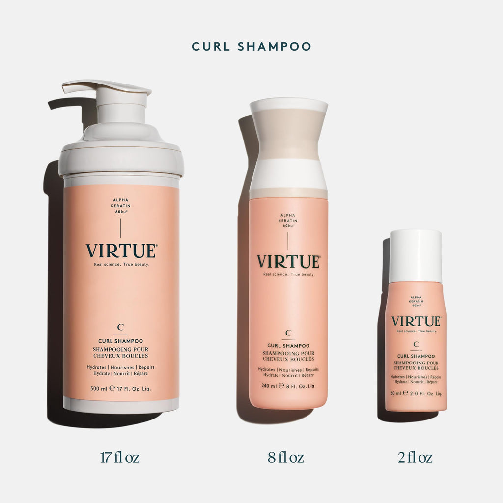 VIRTUE Curl Sulfate Free Shampoo with Jojoba Oil – Hydrates, Frizz Control & Color Safe