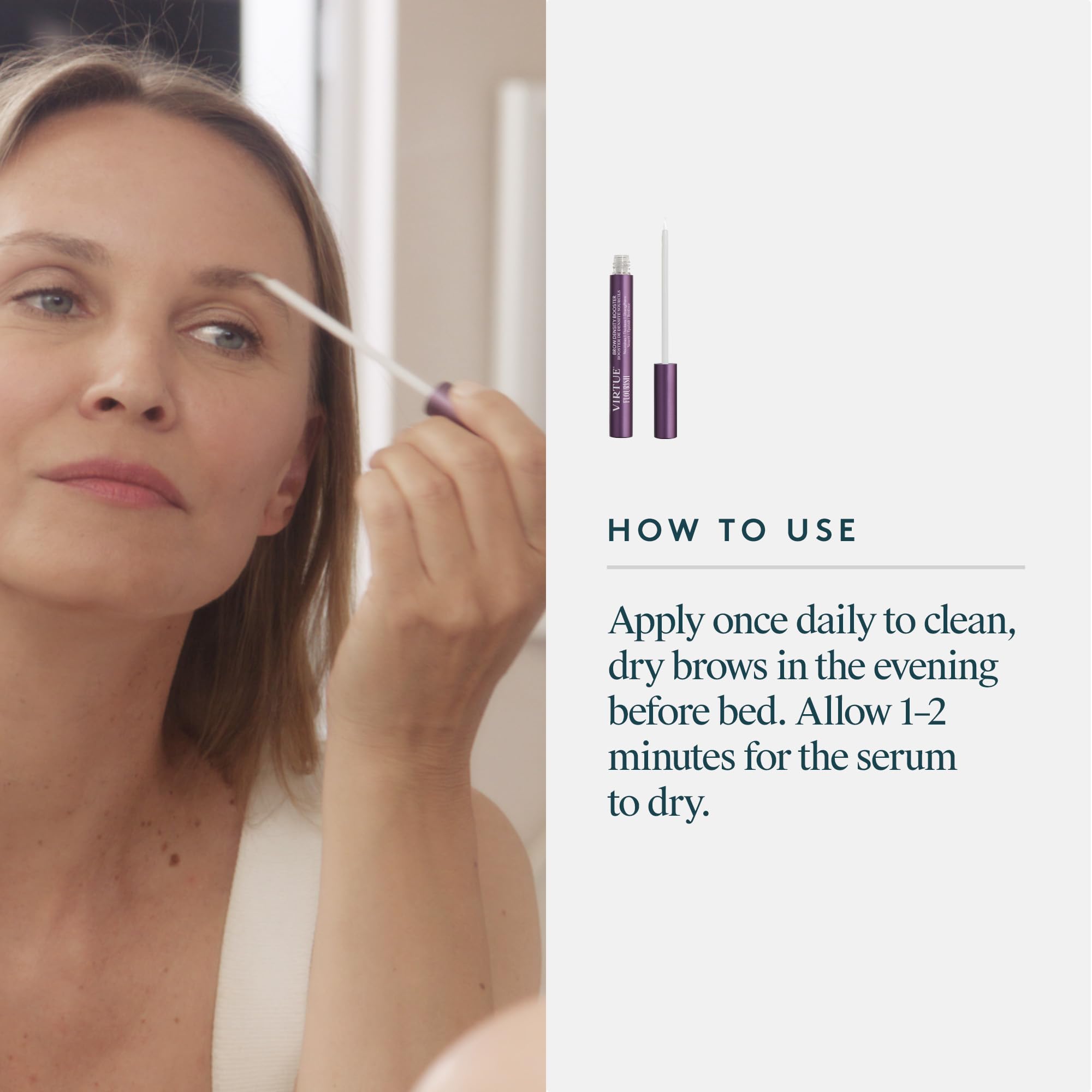 Virtue Flourish Brow Density Booster with Keratin – Thicker, Healthier Brows | VIRTUE