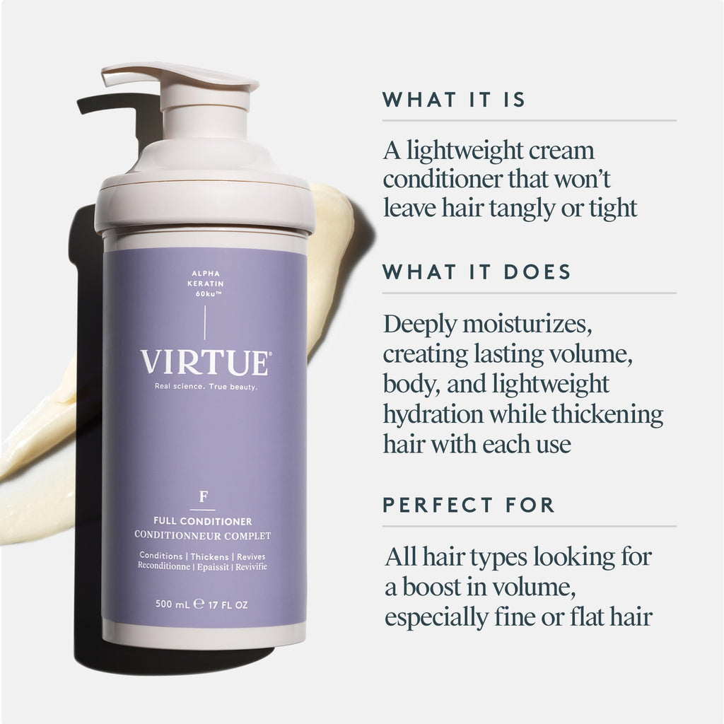 VIRTUE Full Volumizing Conditioner – Thickens Hair, Color-Safe, Sulfate-Free