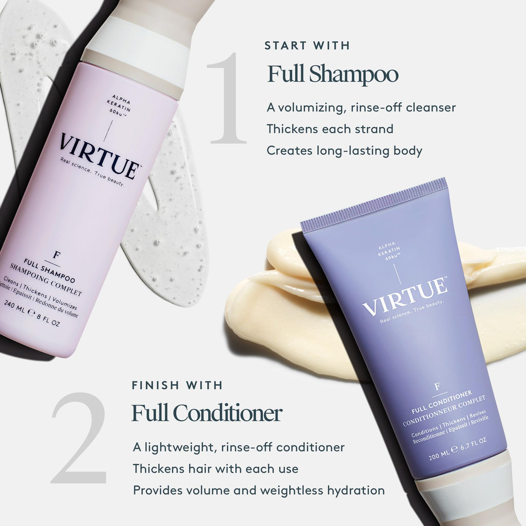 VIRTUE Full Volumizing Conditioner – Thickens Hair, Color-Safe, Sulfate-Free