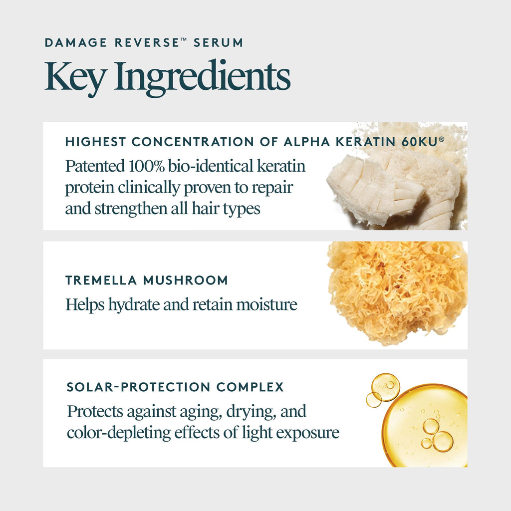 VIRTUE Recovery Damage Reverse Hair Serum | Lightweight Cream-to-Serum for All Hair Types