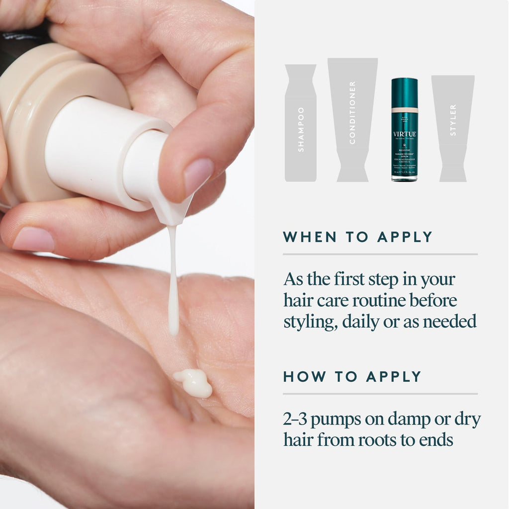 VIRTUE Recovery Damage Reverse Hair Serum | Lightweight Cream-to-Serum for All Hair Types