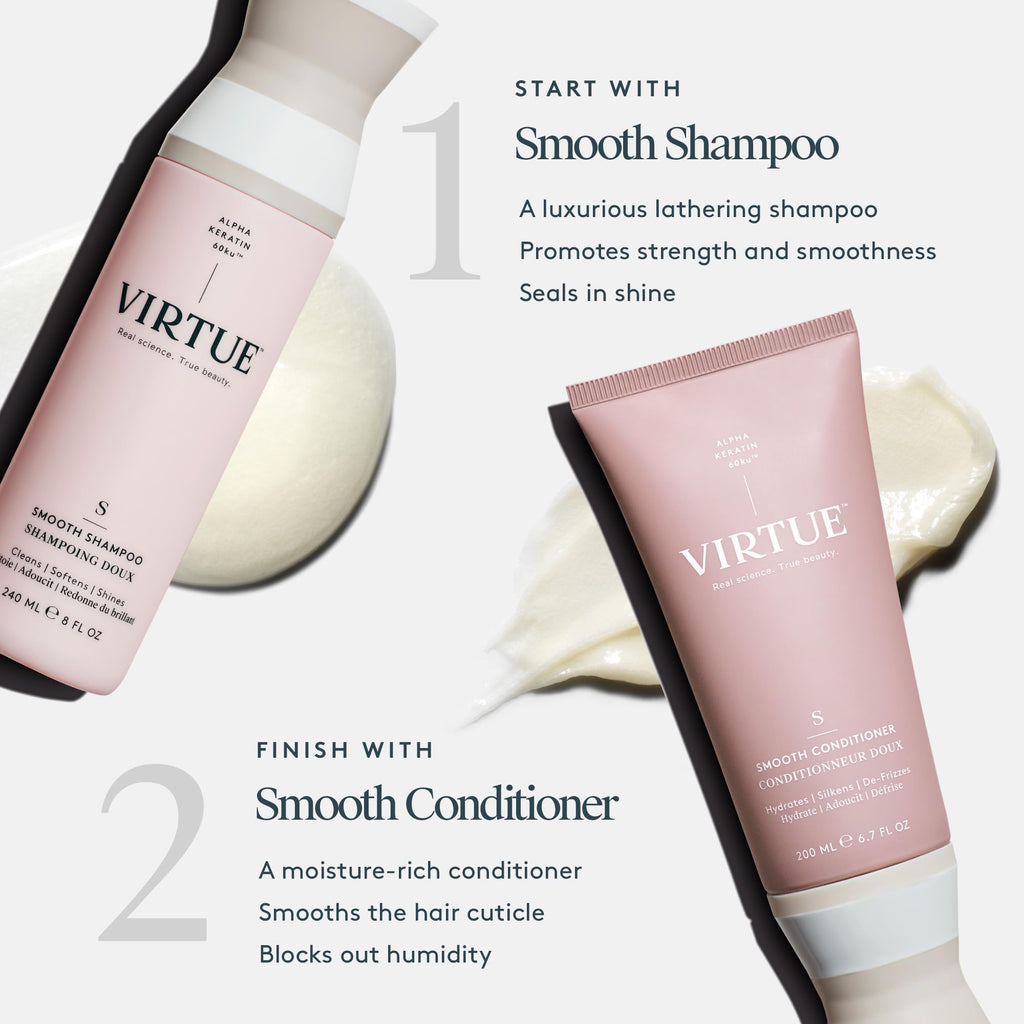 VIRTUE Smooth Sulfate-Free Shampoo for Frizz Control | Safe for All Hair Types