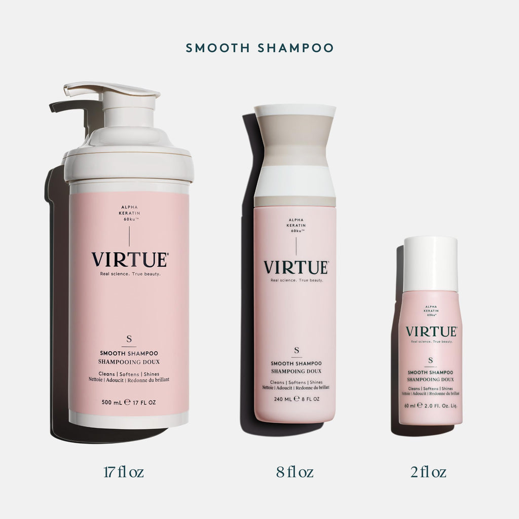 VIRTUE Smooth Sulfate-Free Shampoo for Frizz Control | Safe for All Hair Types