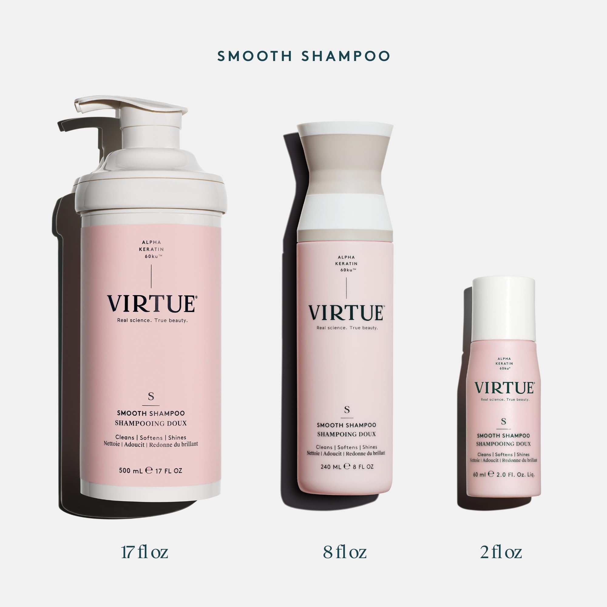 VIRTUE Smooth Sulfate-Free Shampoo for Frizz Control | Safe for All Hair Types