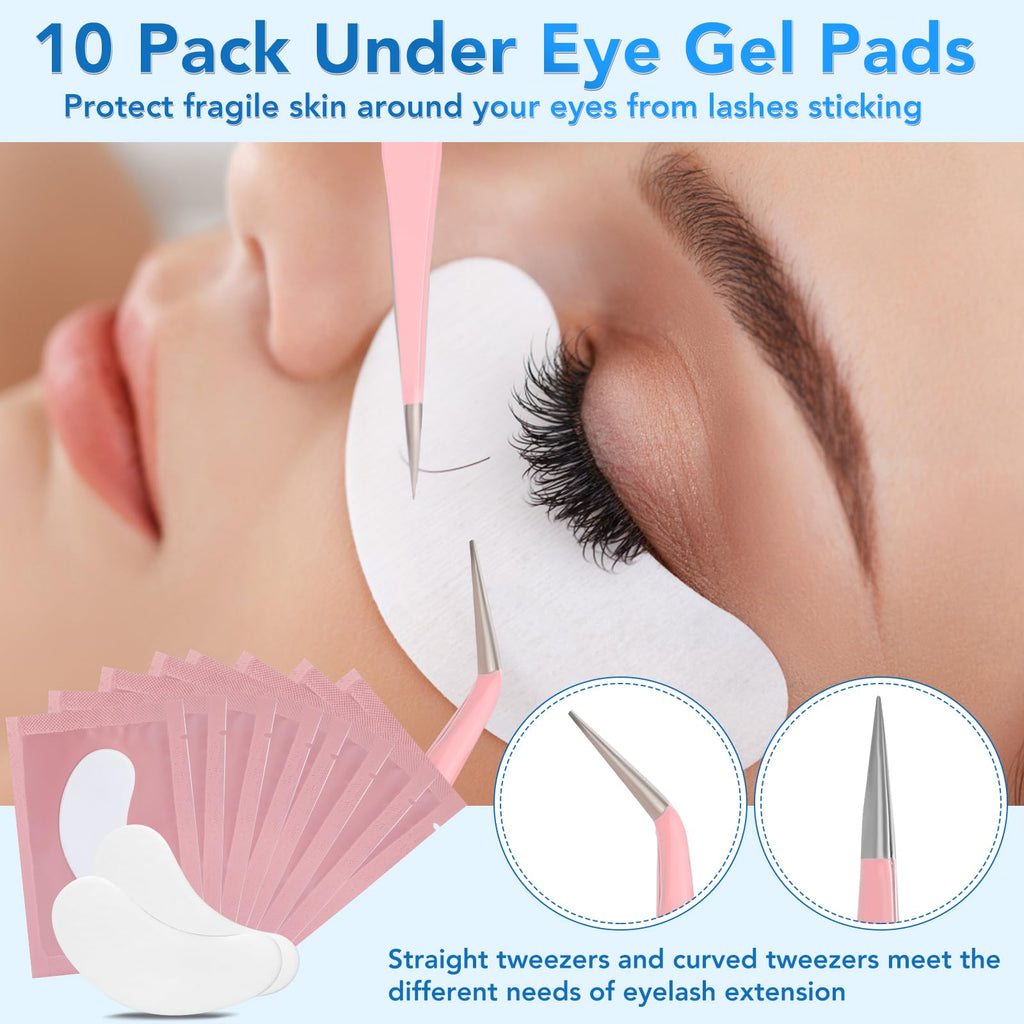 VISCOO Eyelash Extension Kit for Beginners – Complete Lash Starter Set with Mannequin Head