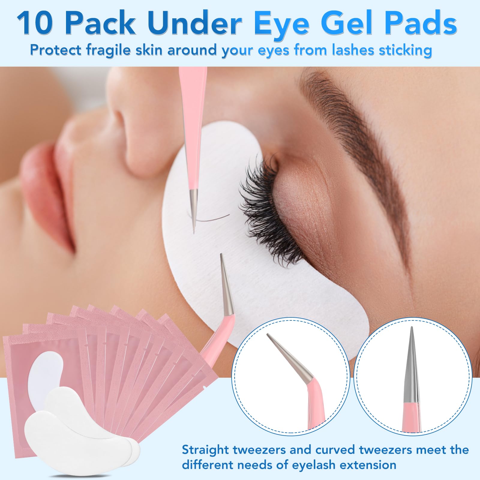VISCOO Eyelash Extension Kit for Beginners – Complete Lash Starter Set with Mannequin Head