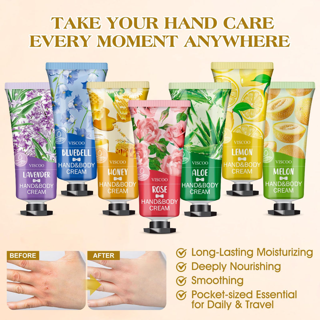 VISCOO 252 Pack Hand Cream Gift Set – 14 Fragrances, Travel-Sized Moisturizers