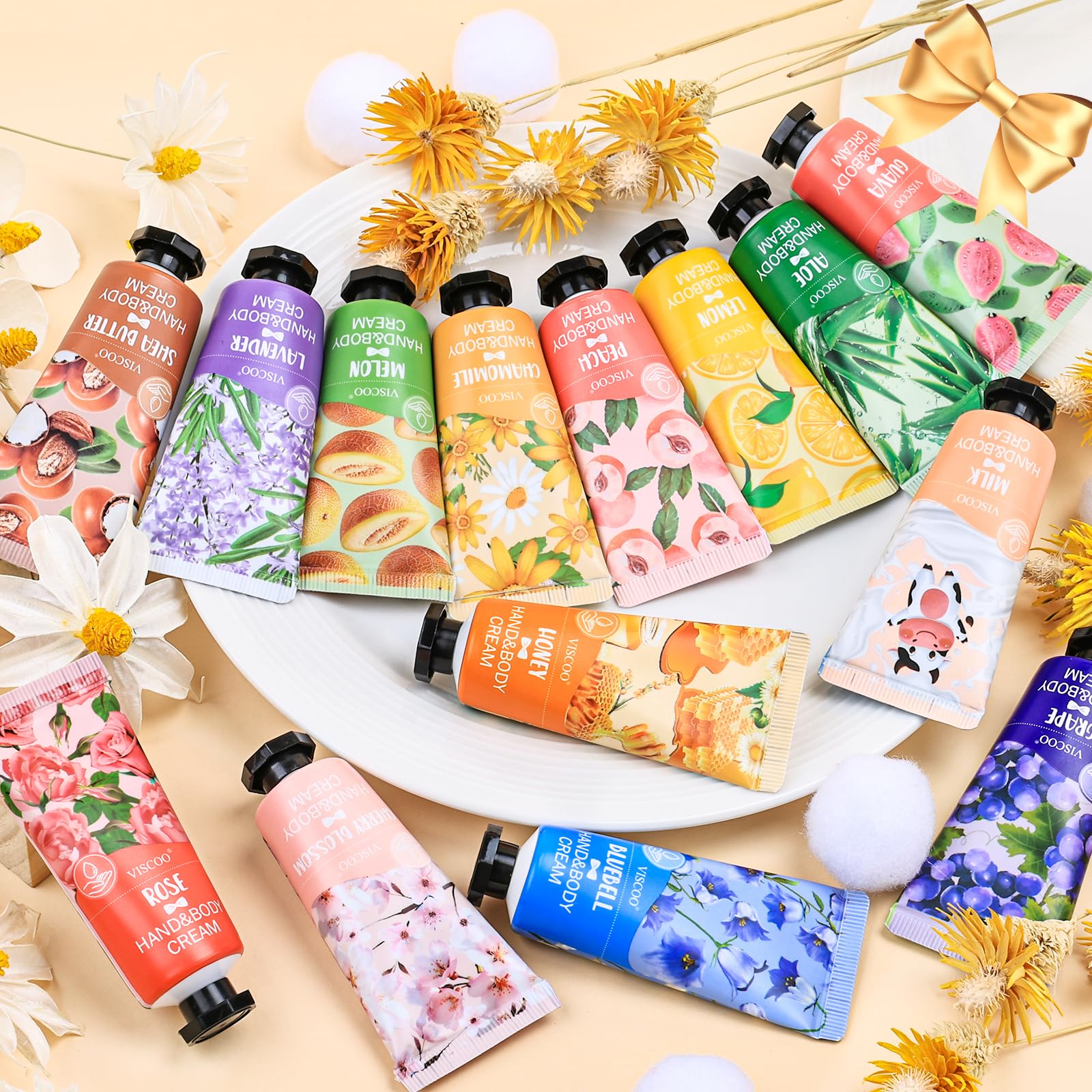 VISCOO 252 Pack Hand Cream Gift Set – 14 Fragrances, Travel-Sized Moisturizers