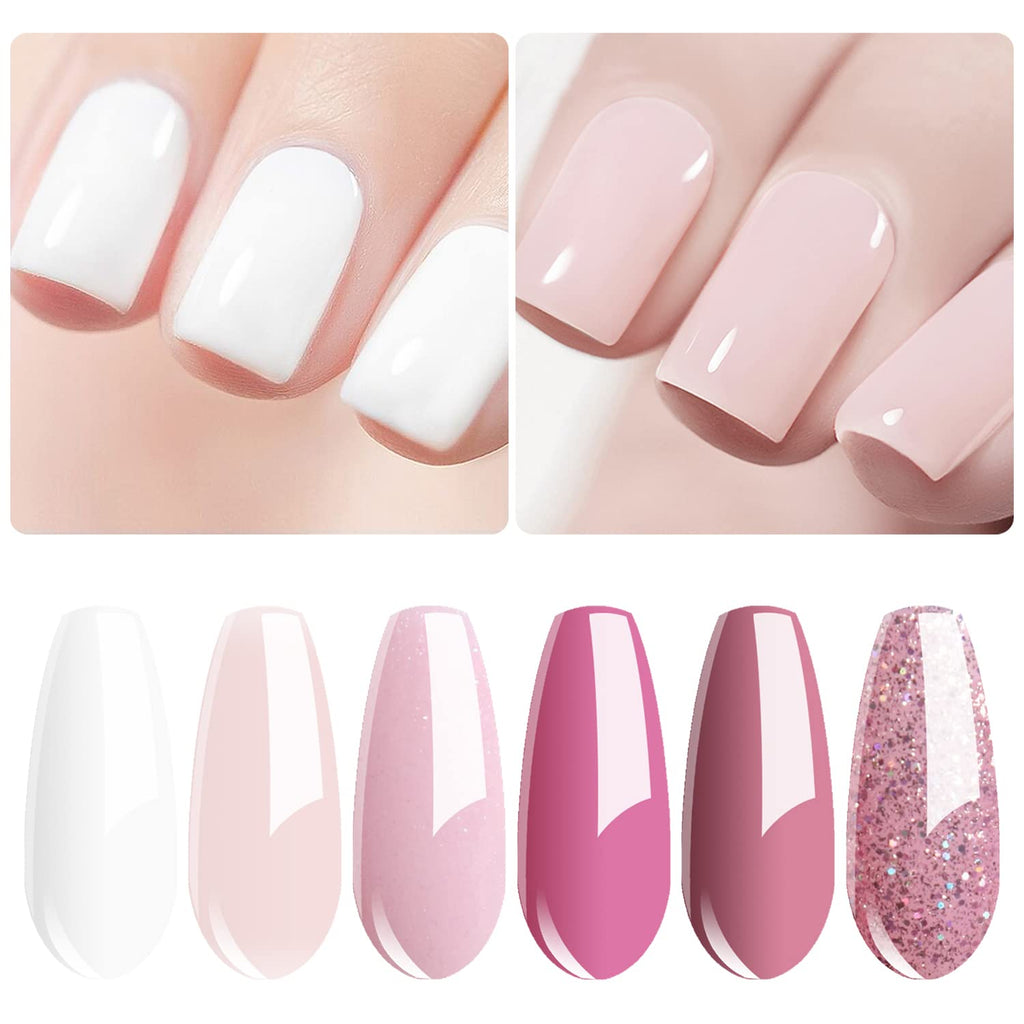 Vishine Gel Nail Polish Starter Kit + 48W SUNOne Lamp – 6 Colors, Base & Top Coats