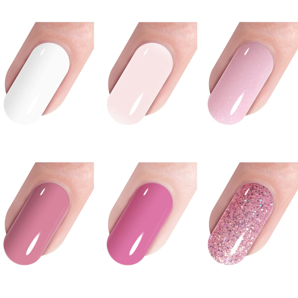 Vishine Gel Nail Polish Starter Kit + 48W SUNOne Lamp – 6 Colors, Base & Top Coats