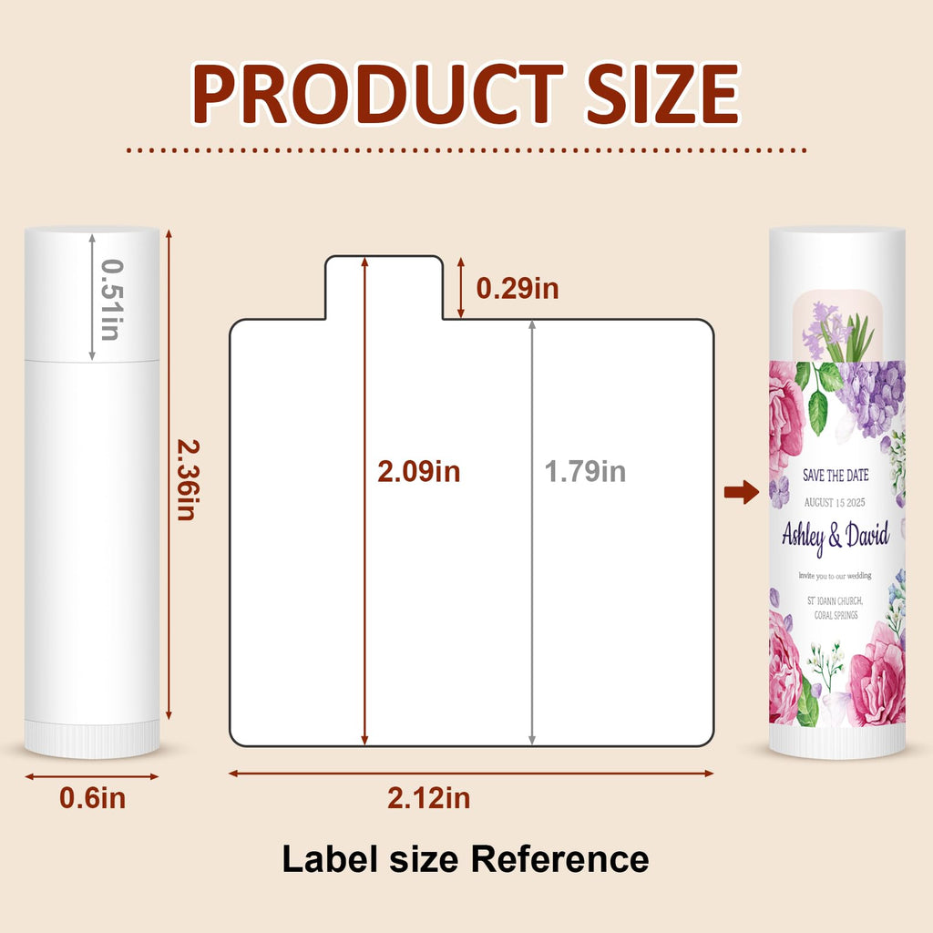 VISRIE 240-Pack Unlabeled Lip Balm Tubes – 5 Flavors, DIY Party Favors