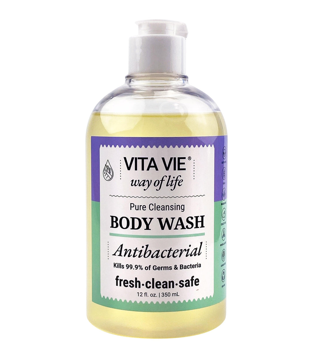 VITA VIE Body Wash with Lemon Scent – Antibacterial Hand & Forearm Cleanser
