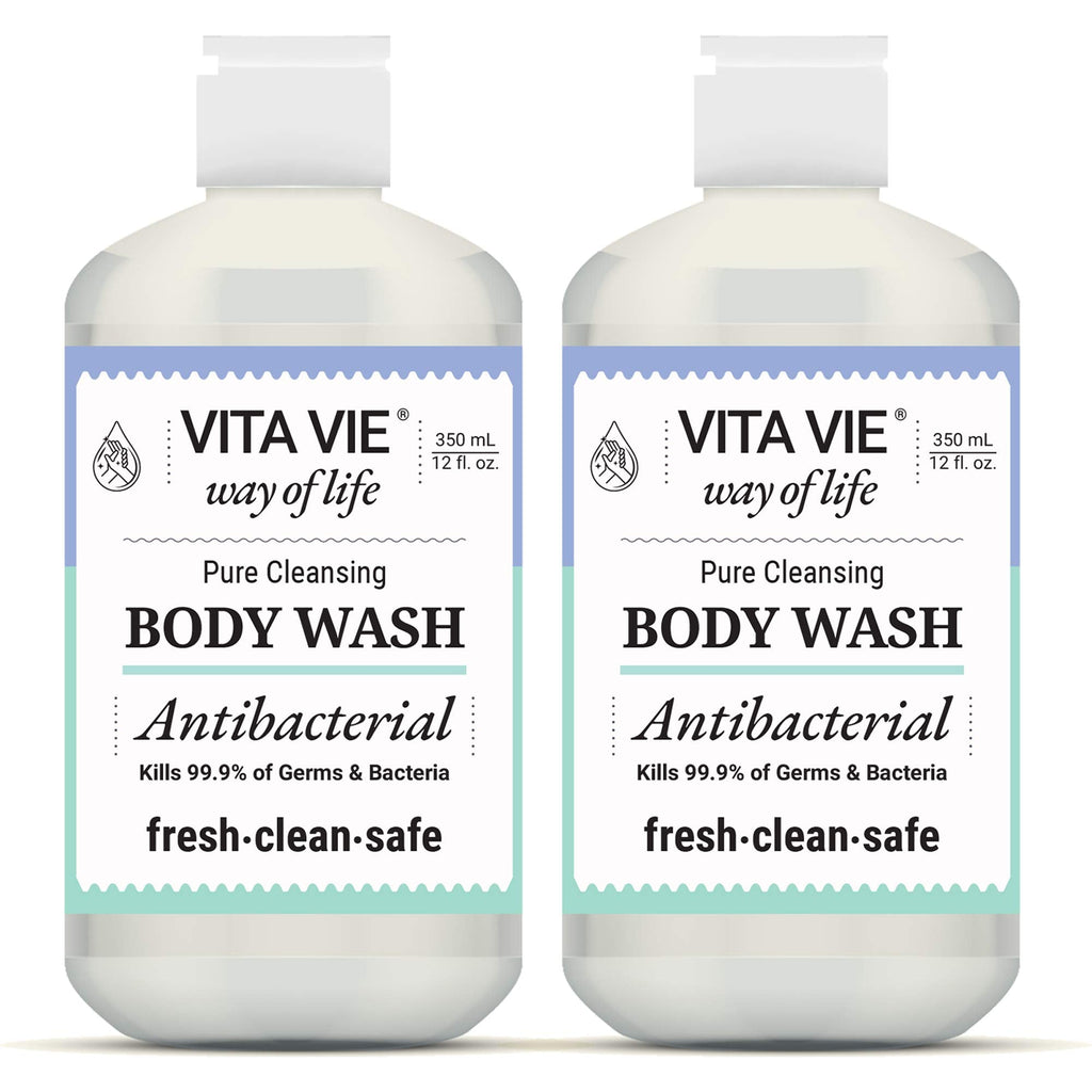 VITA VIE Body Wash Lemon Scent – Gentle, Everyday Clean for Hands & Forearms (2 Pack, 12 oz)