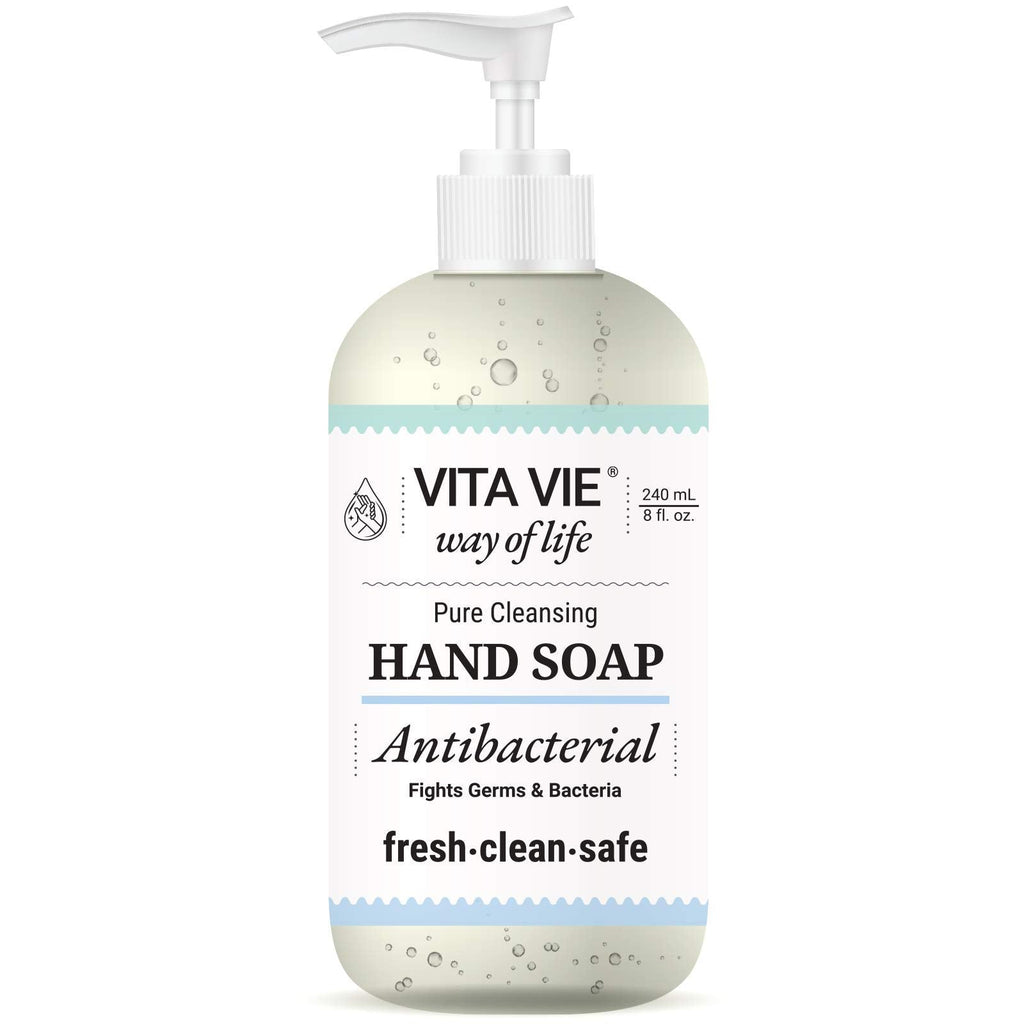 VITA VIE Hand Soap 8oz – Paraben-Free, Sulfate-Free, Cruelty-Free, Made in USA