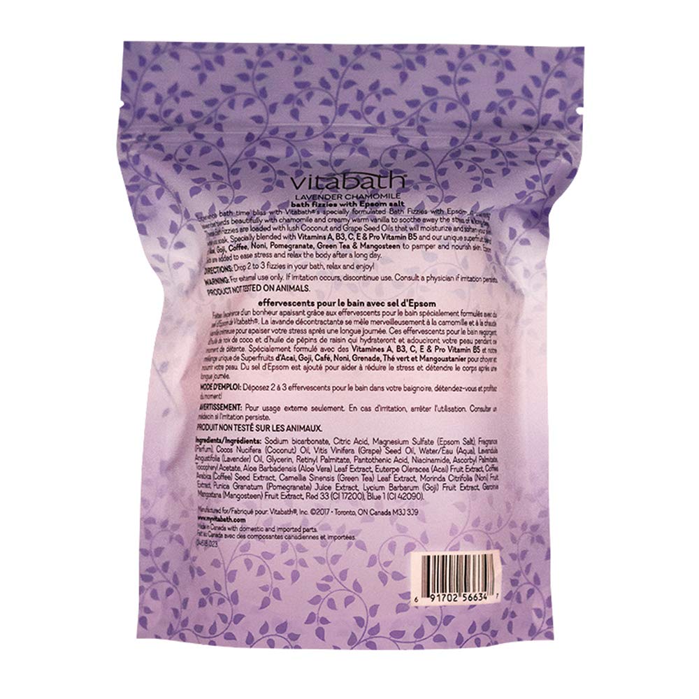 Vitabath Bath Fizzies Lavender Chamomile – 10 oz Bath Soak
