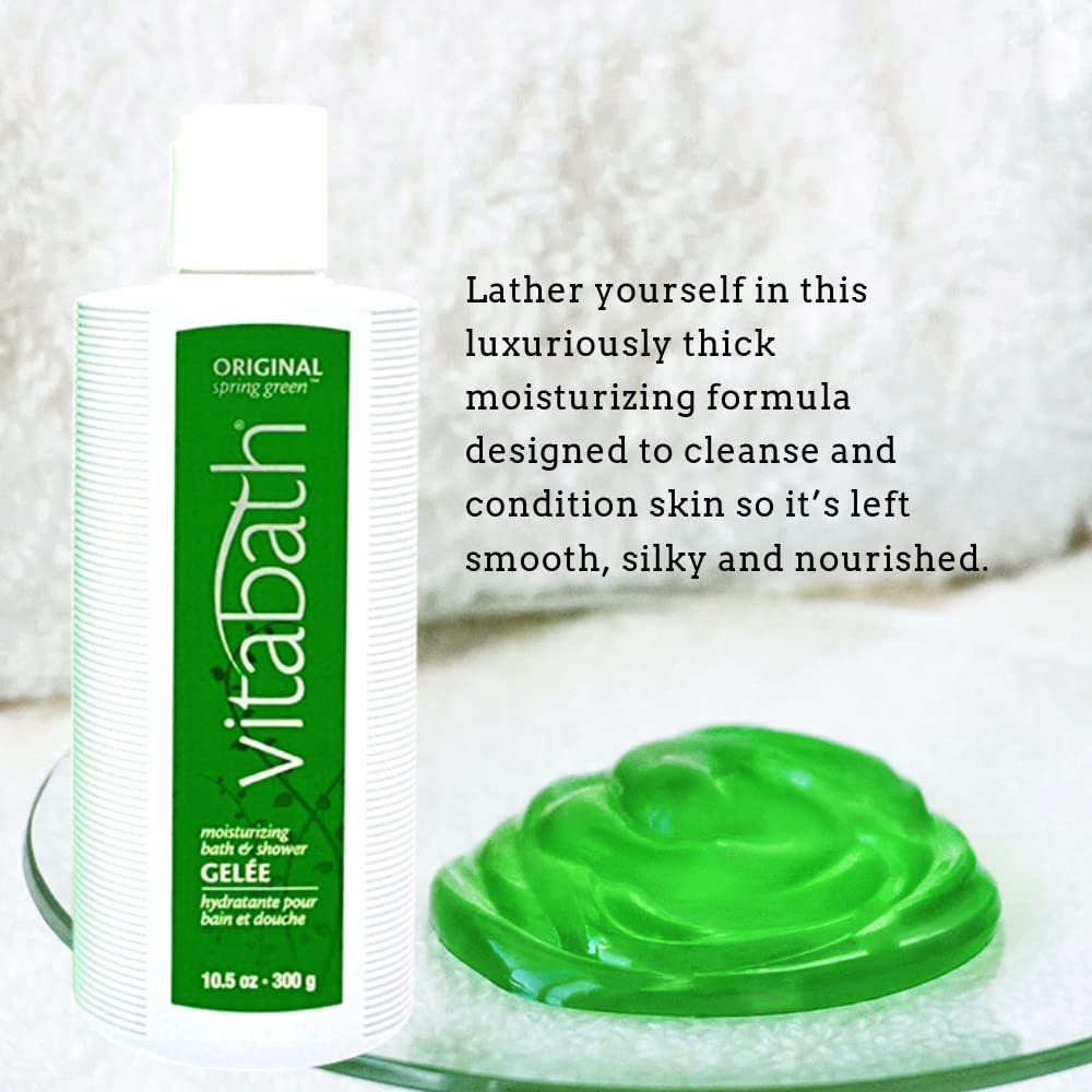 Vitabath Original Spring Green Moisturizing Bath & Shower Gel – Hydrating Spa-Quality Cleanser