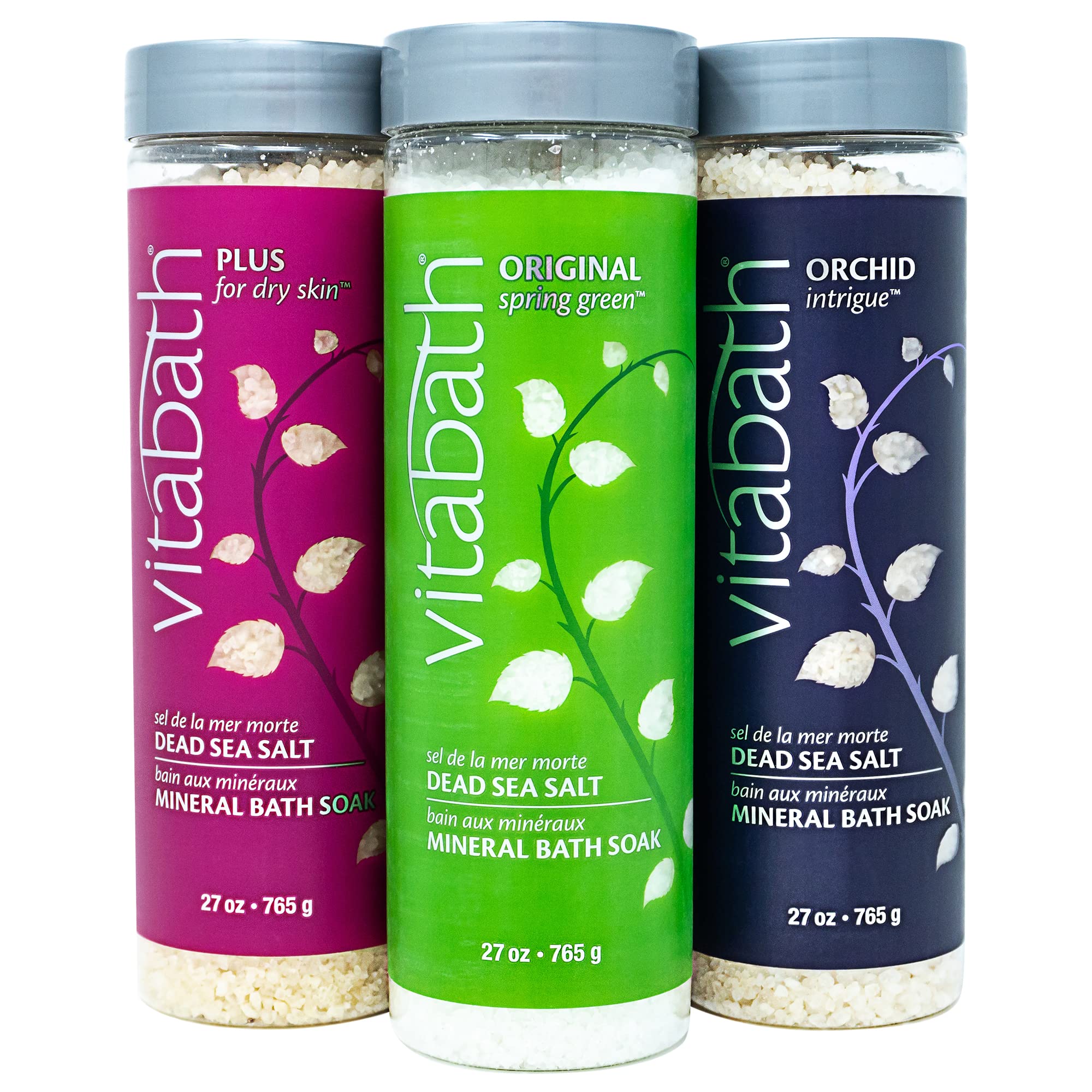 Vitabath Original Spring Green Mineral Bath Soak – Dead Sea Salts & Oils (27 oz)