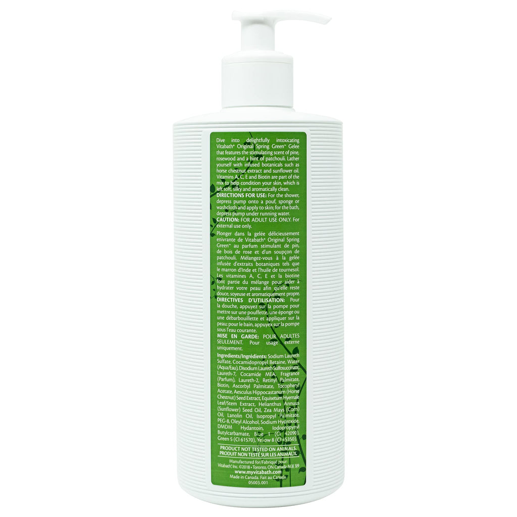 Vitabath Original Spring Green Moisturizing Bath & Shower Gel – 32 oz