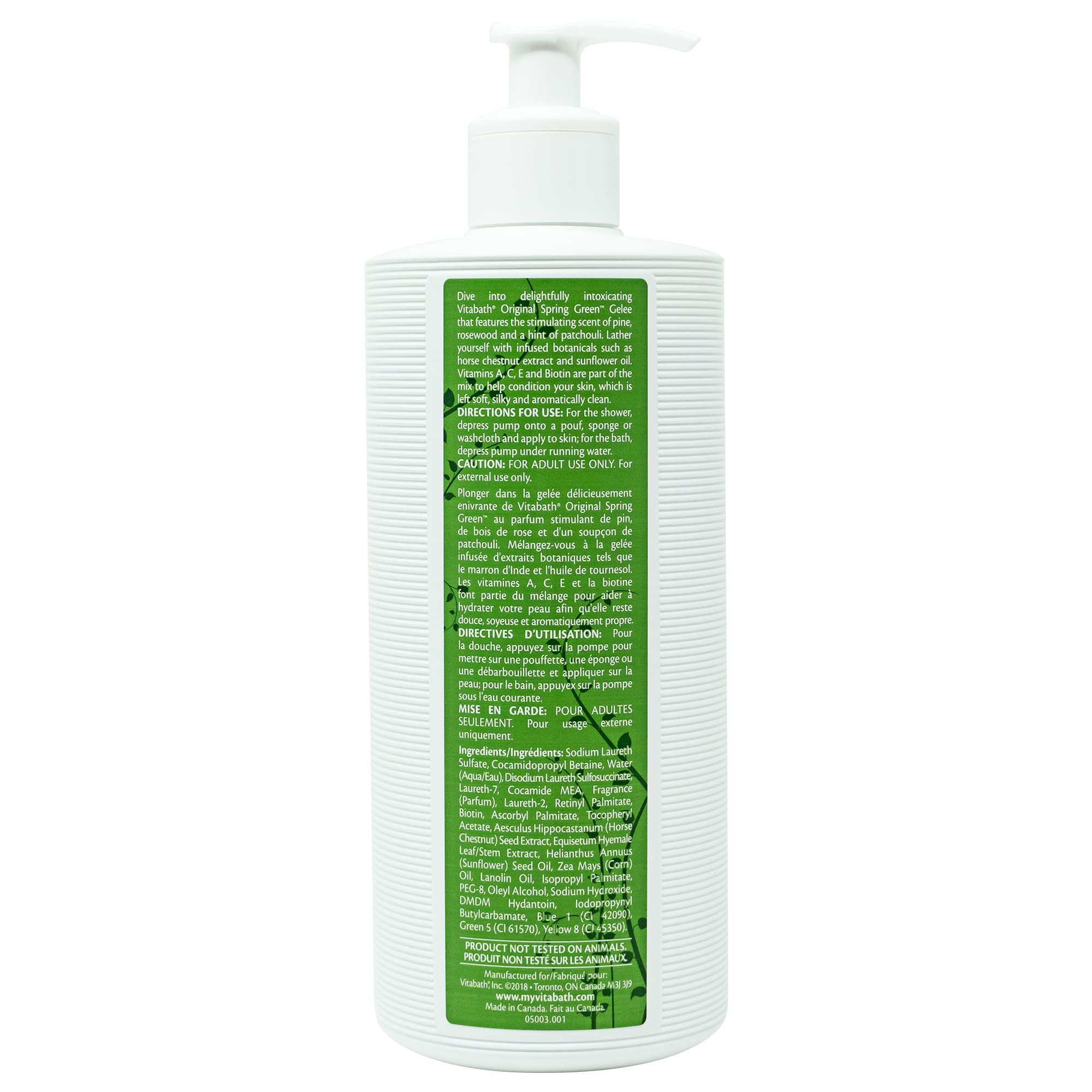 Vitabath Original Spring Green Moisturizing Bath & Shower Gel – 32 oz