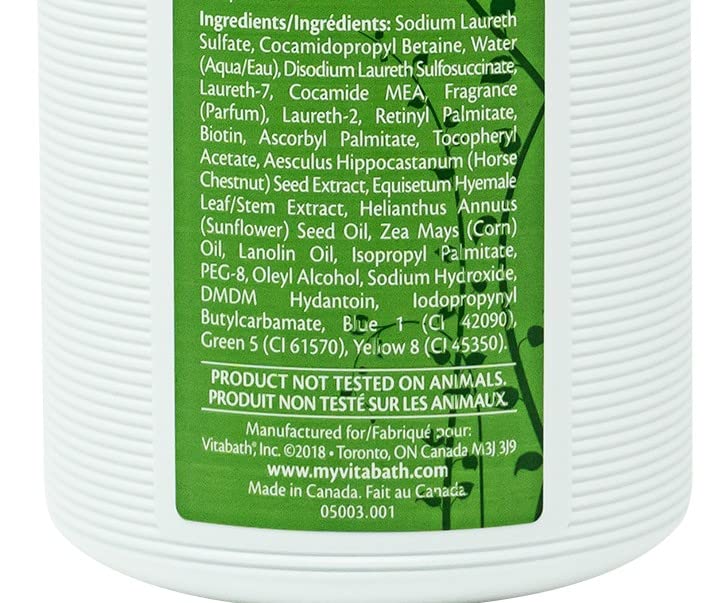 Vitabath Original Spring Green Moisturizing Bath & Shower Gel – Hydrating Spa-Quality Cleanser