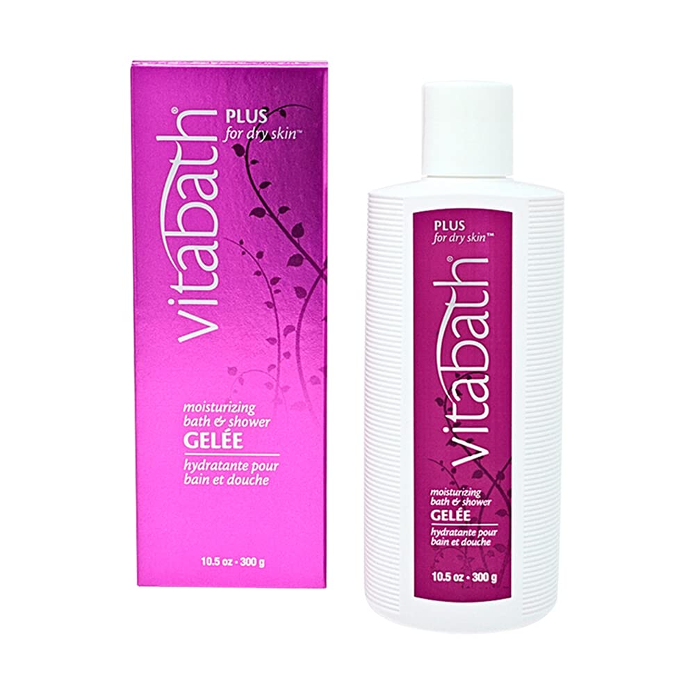 Vitabath Plus Dry Skin Moisturizing Bath & Shower Gel — Deep Hydration with Nourishing Oils (10.5 oz)