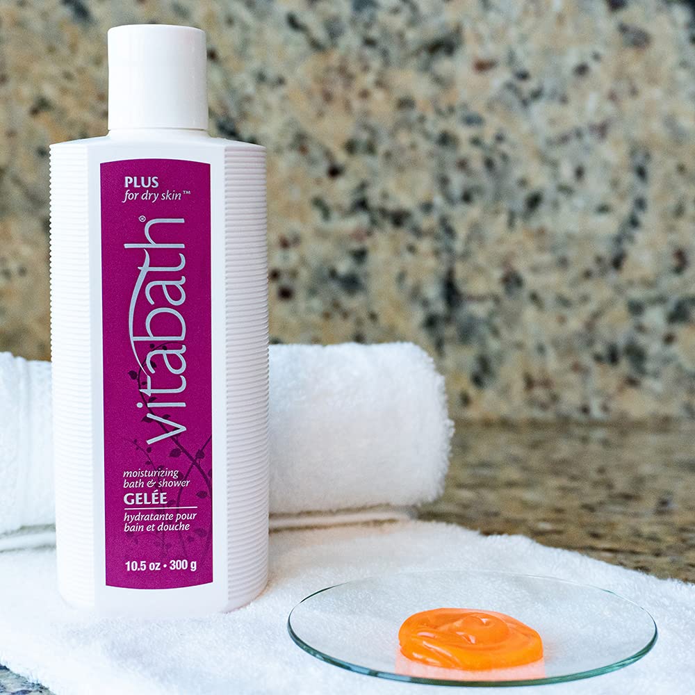 Vitabath Plus Dry Skin Moisturizing Bath & Shower Gel — Deep Hydration with Nourishing Oils (10.5 oz)