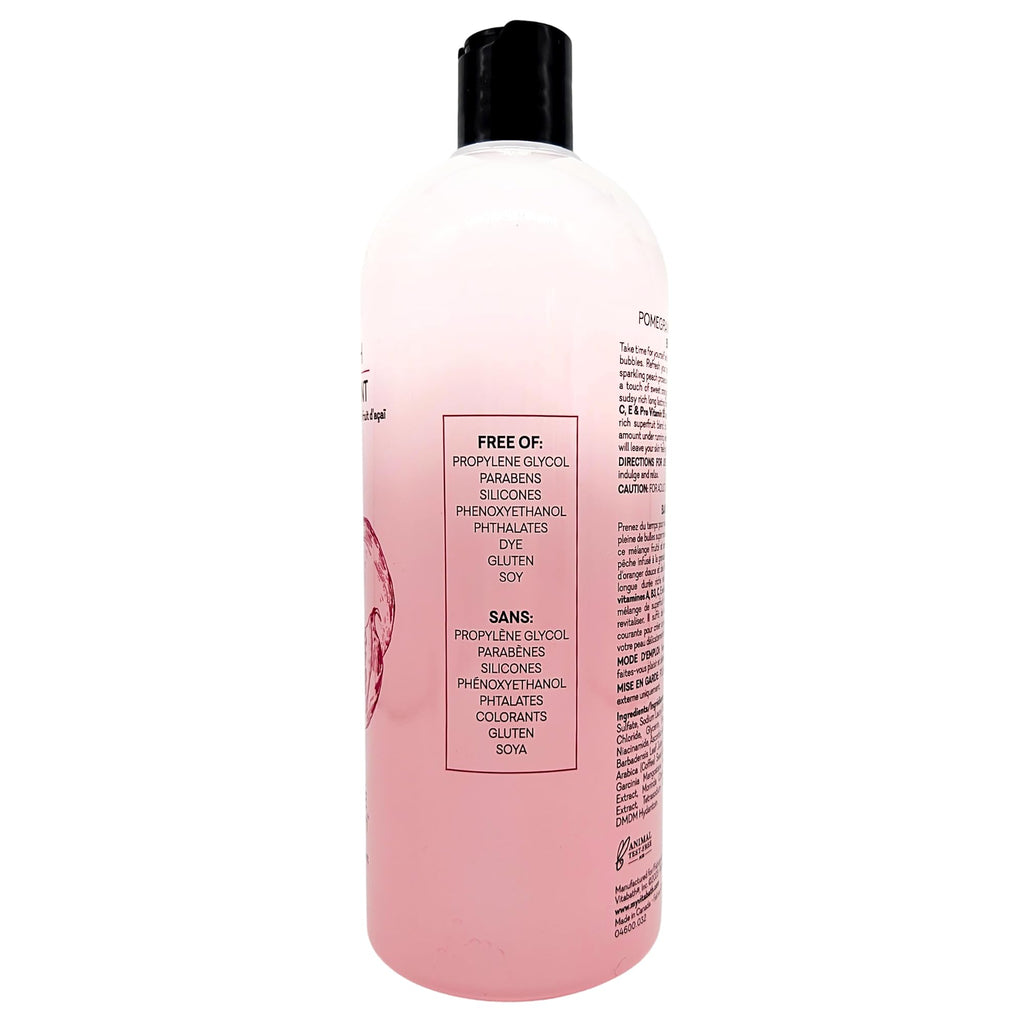 Vitabath Pomegranate Bellini Blush Bubble Bath – Rich Foaming & Aromatherapy (33.8 fl oz)