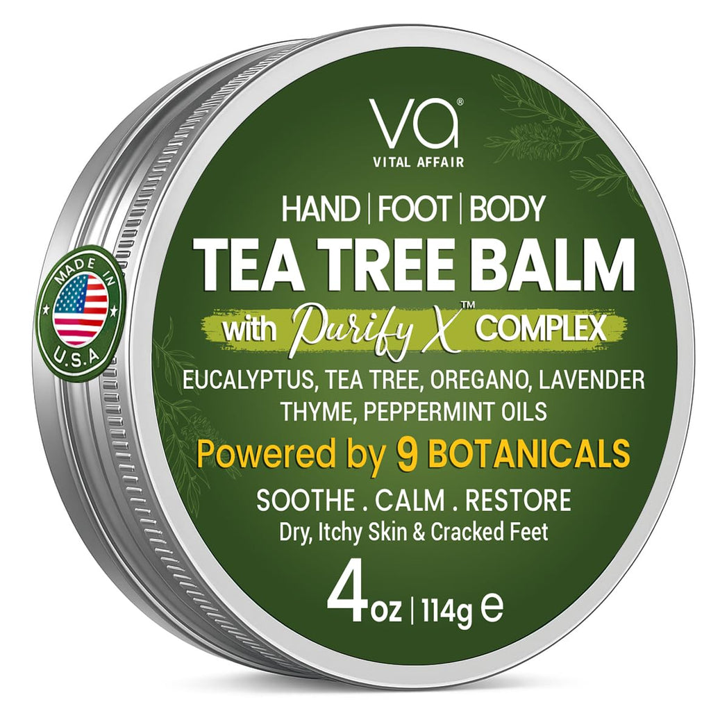 VITAL AFFAIR Tea Tree Oil Balm – Soothing Care for Dry, Sensitive Skin (4 oz)