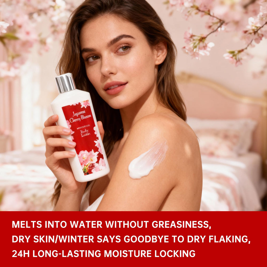 Vital Luxury Japanese Cherry Blossom Bath & Body Care Set – Mist & Cream (8 oz each)