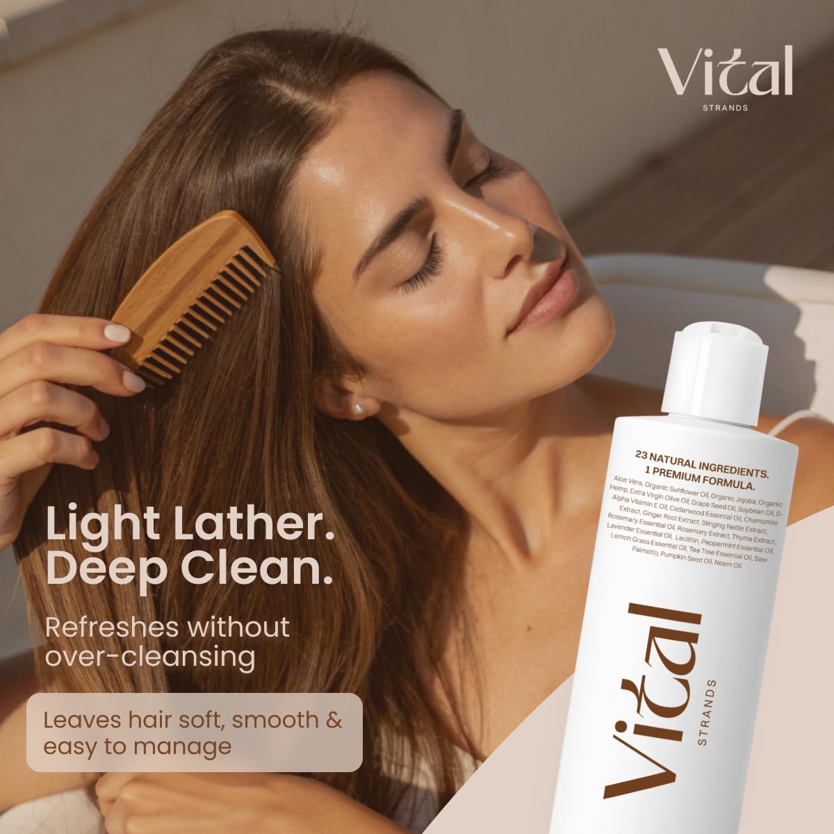 Vital Strands Hair Growth Shampoo for Thinning Hair – Rosemary, Nettle & Saw Palmetto | 8 fl oz
