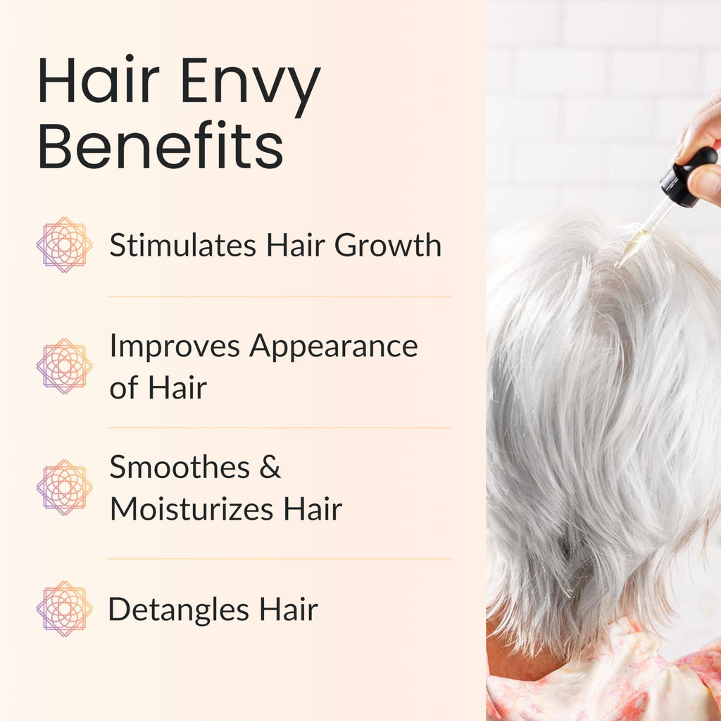 Vitality Hair Envy - Natural Hair Growth Serum with 15 Plant Extracts | 100% Pure Essential Oils
