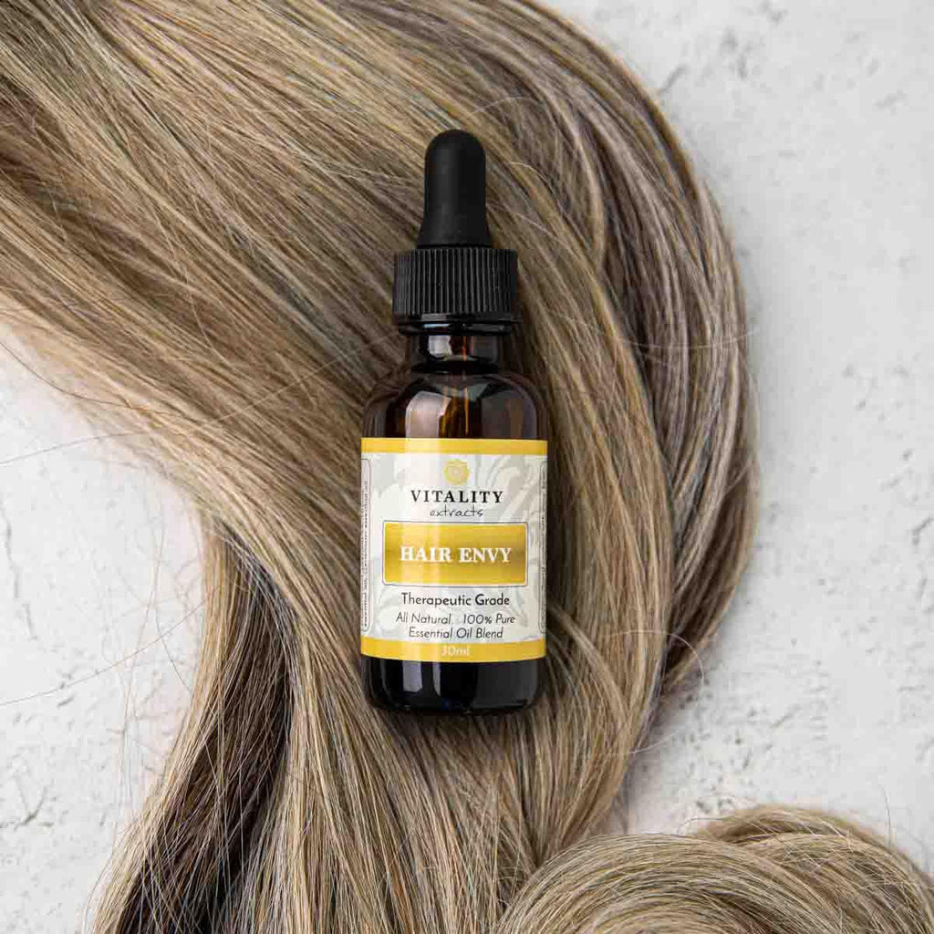 Vitality Hair Envy - Natural Hair Growth Serum with 15 Plant Extracts | 100% Pure Essential Oils