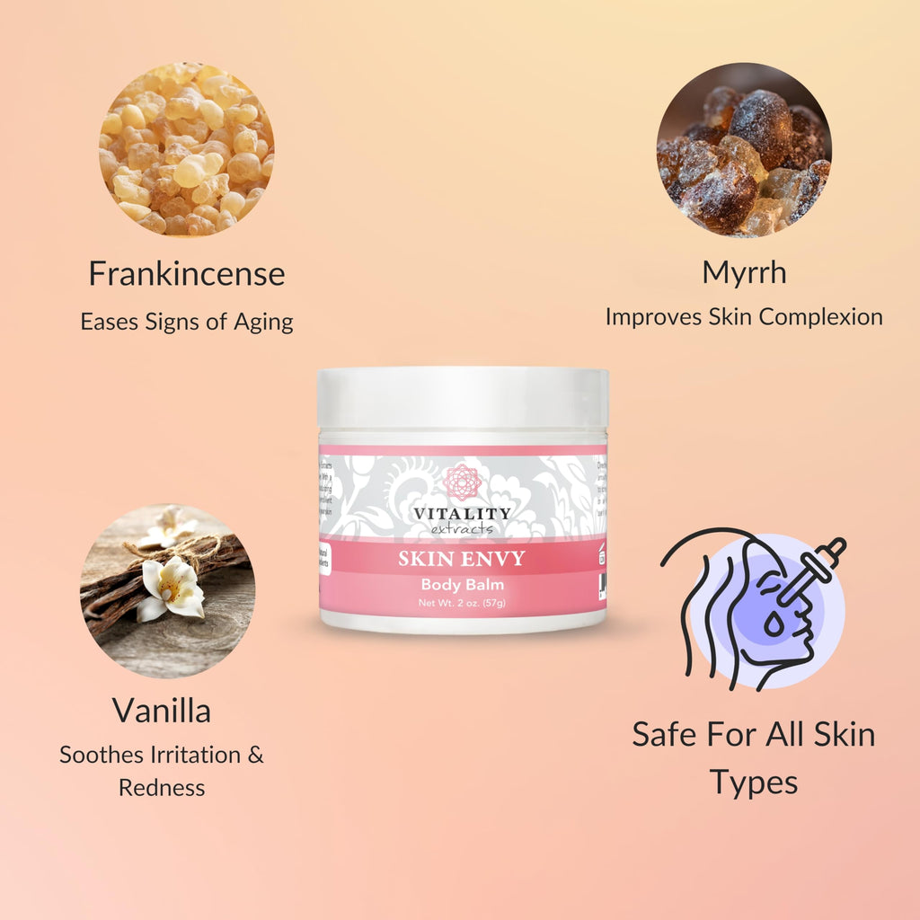 Vitality Skin Envy Balm – All-Natural Moisturizer with Beeswax, Vitamin A, Coconut Oil