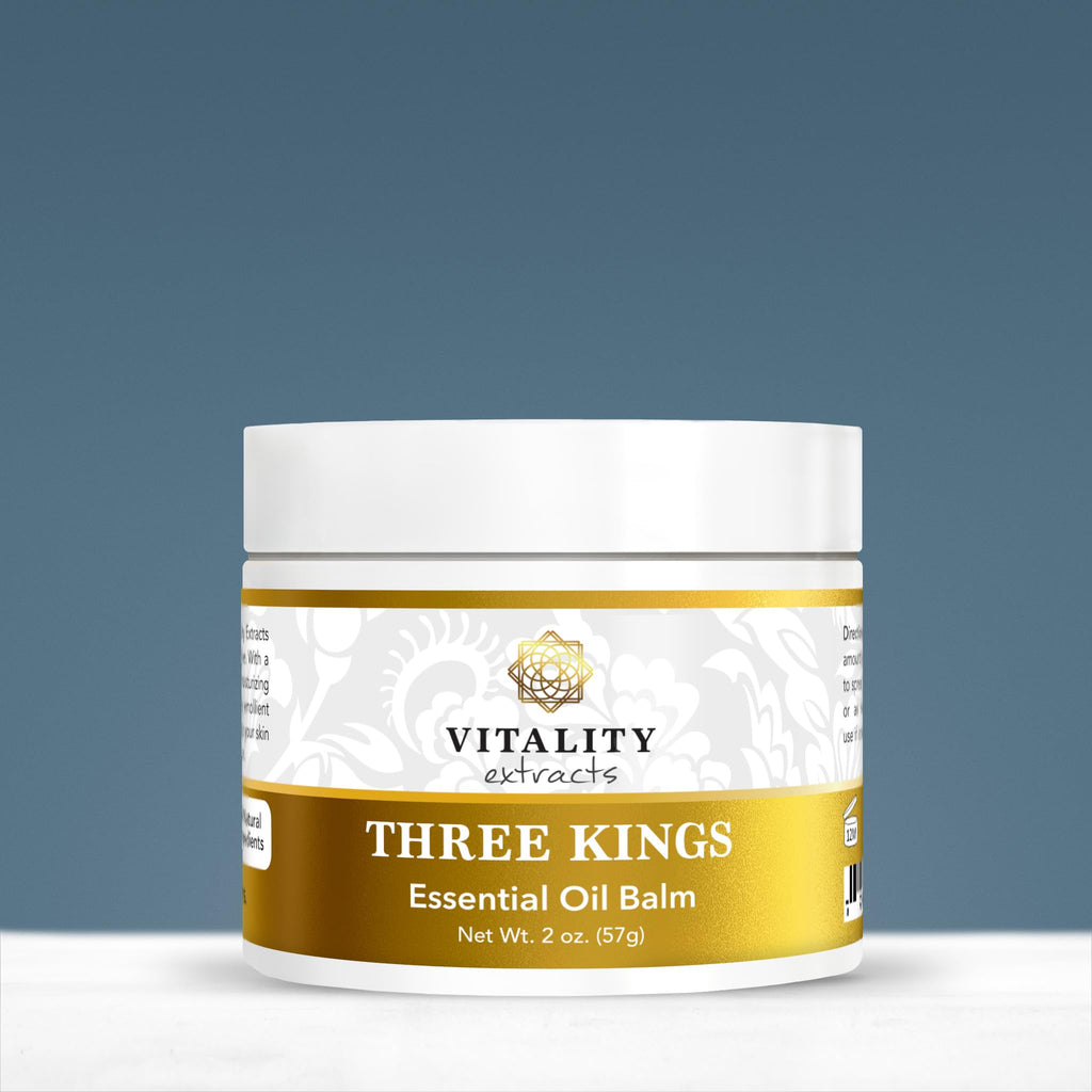 Vitality Extracts Three Kings Balm - 2oz | Frankincense, Myrrh & Sandalwood for Ultra Hydration and Soft Skin