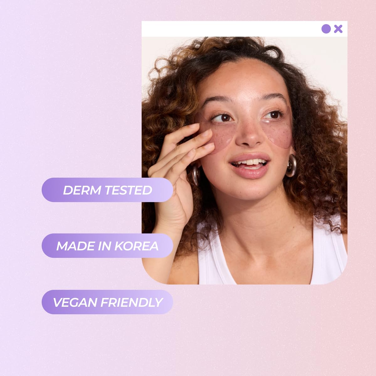 Vitamasques De-Puff Hydrogel Eye Pads – Lavender & Vegan Collagen (Pack of 3)