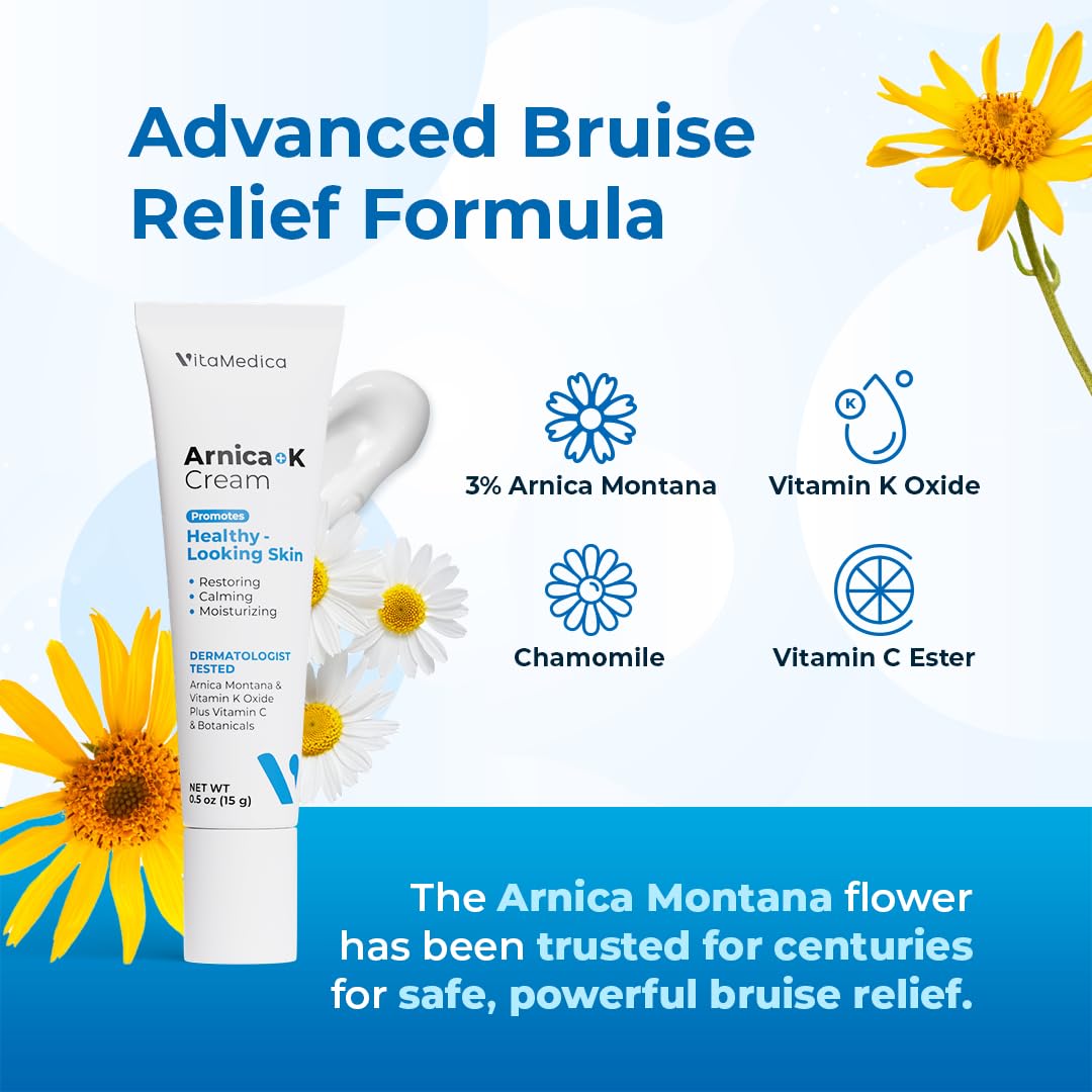 VitaMedica Arnica + Vitamin K Bruise Recovery Cream for Face & Under-Eye – Post-Procedure Support