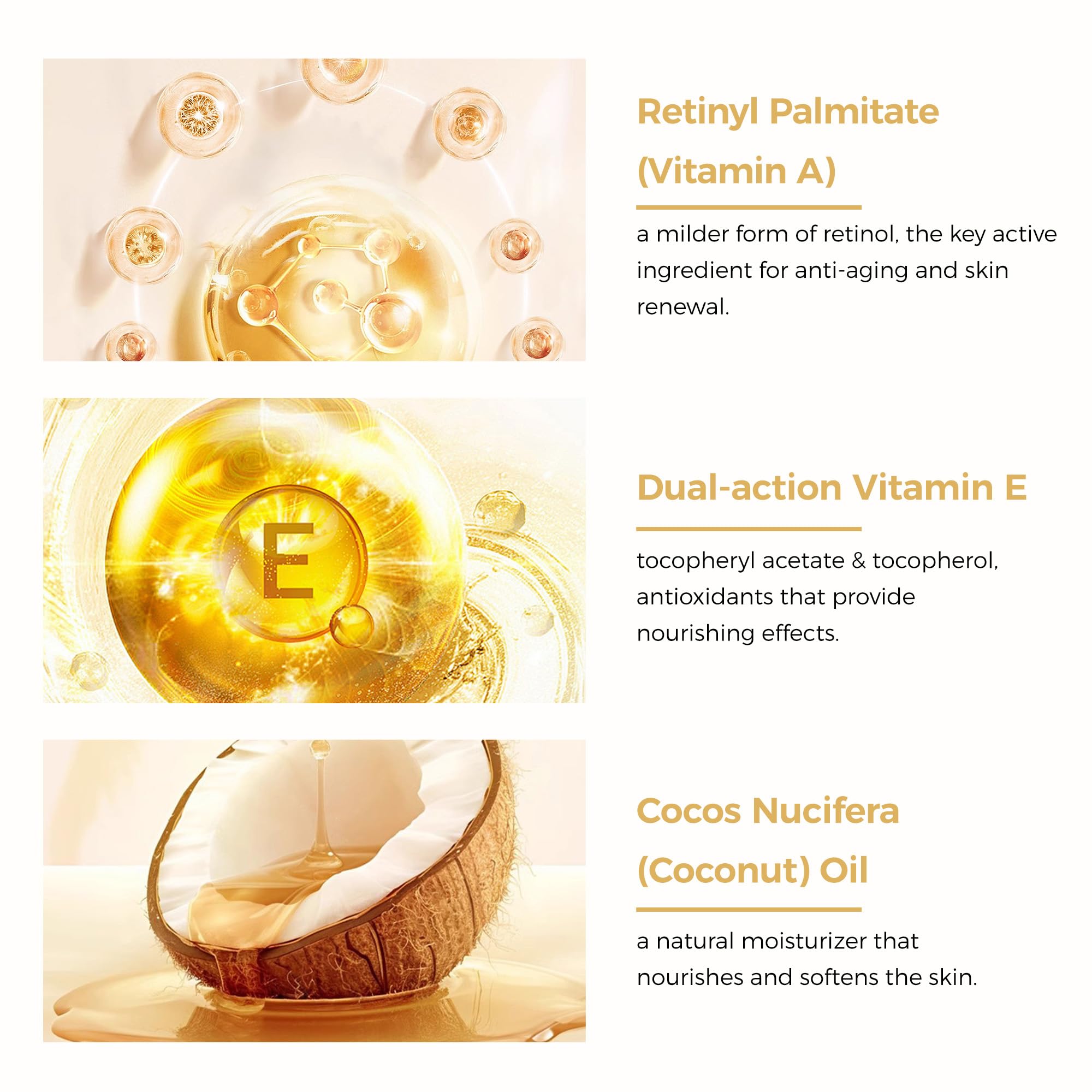 Vitamin World Retinol Cream 100,000 IU | Gentle Night Cream with Retinyl Palmitate, Coconut Oil & Vitamin E