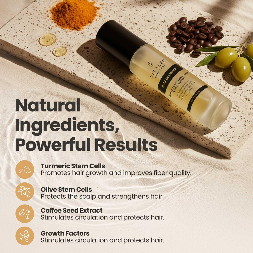 Vitasei Hair Booster 2 Fl Oz (3 Pack) – Capilia Longa, Wild Olive Stem Cells & Arginine for Thicker, Stronger Hair