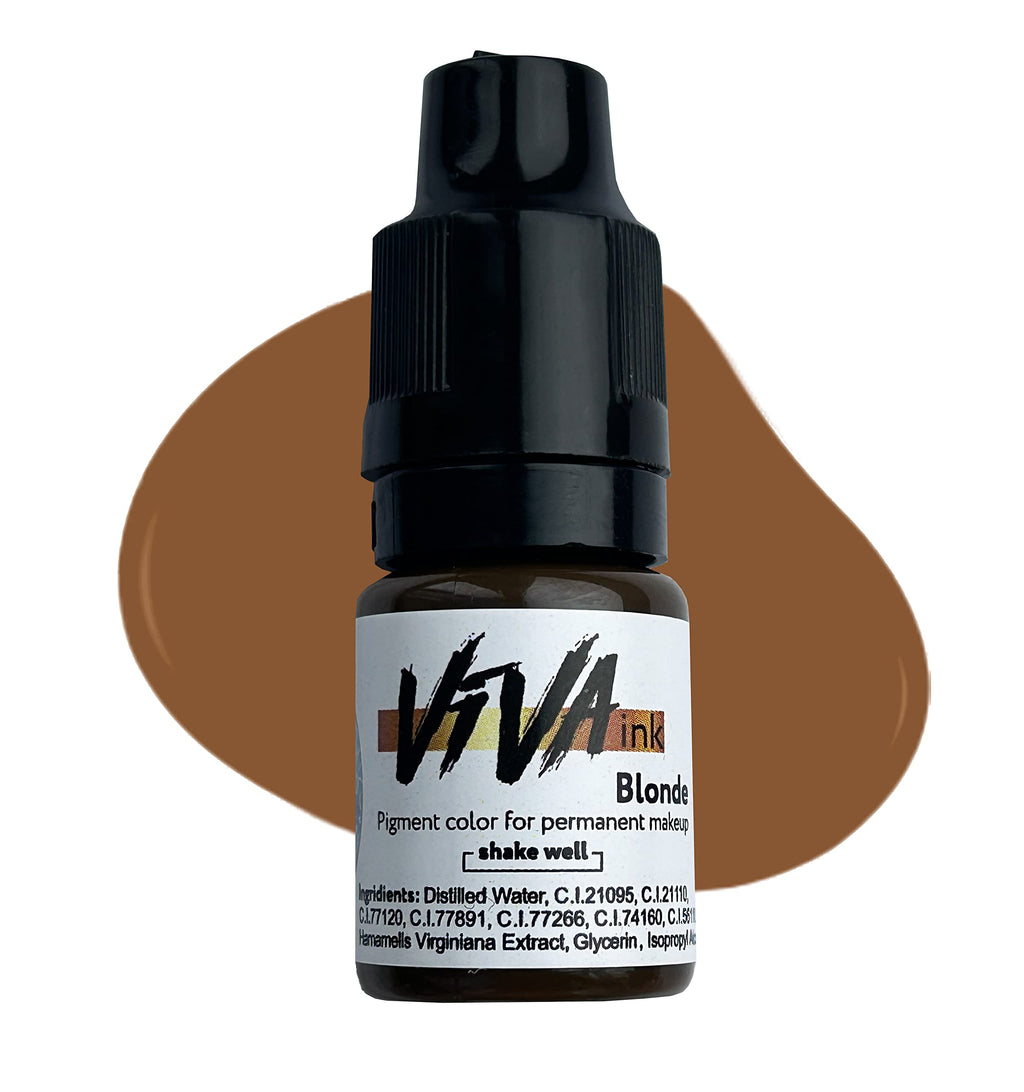 VIVA INK Eyebrow Pigment Blonde – Long-Lasting Microblading Ink (0.2 oz)