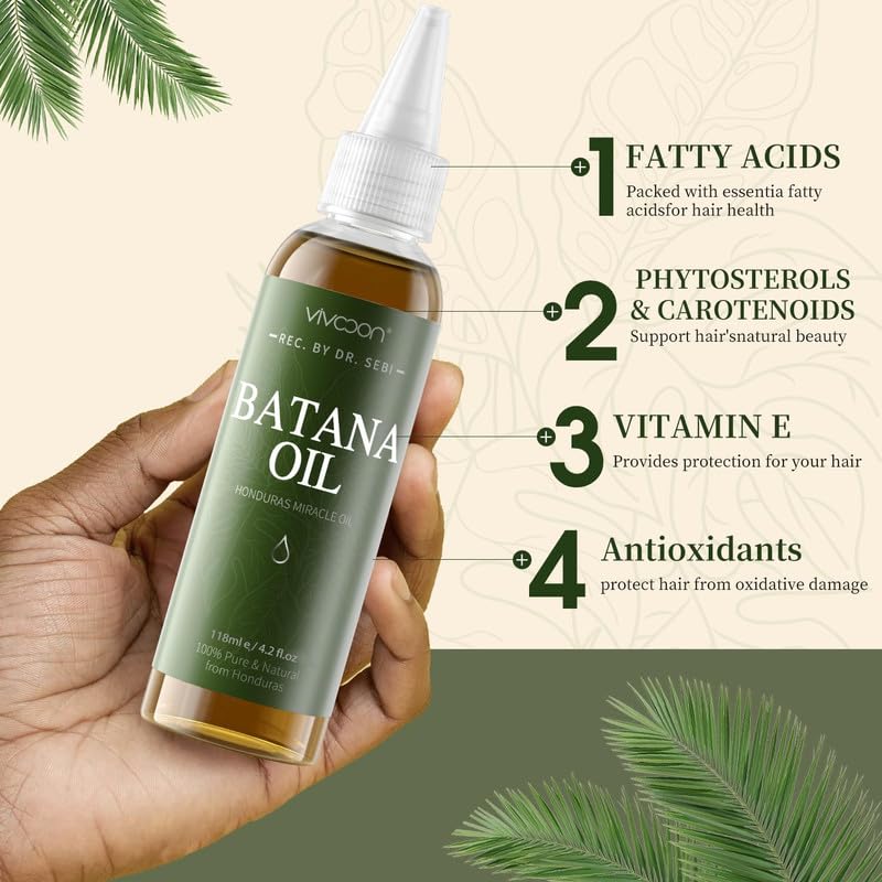 Vivccon Batana Oil for Hair Growth – 100 Percent Pure and Natural from Honduras