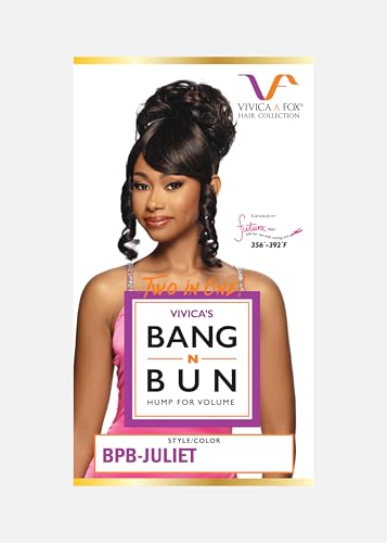 Vivica A. Fox BPB-JULIET Bang & Bun: Wispy Coil Bun with Fringed Bangs (1B Off Black)