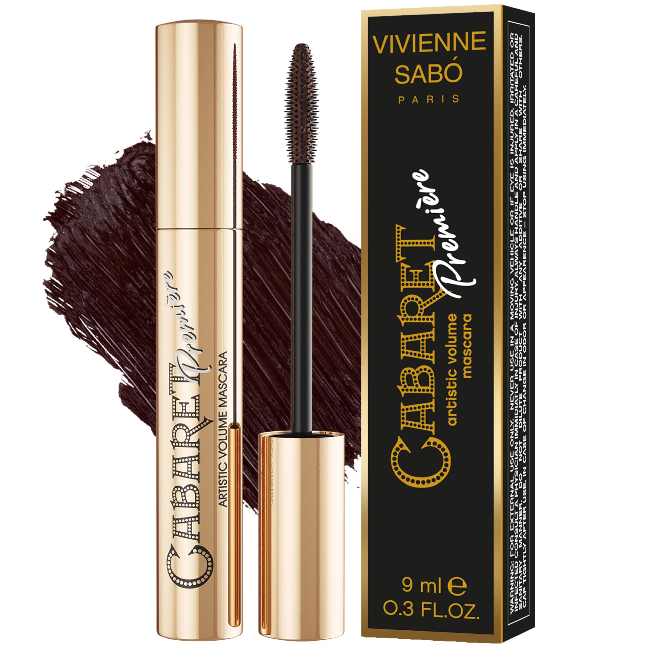 Vivienne Sabó Cabaret Premiere Brown Mascara – Volume, Length, Curl, Cruelty-Free