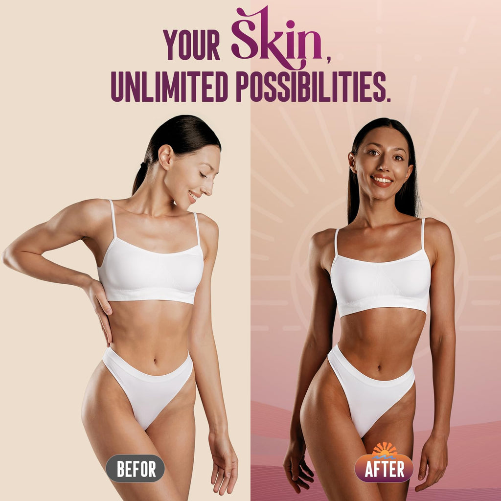 VIVITAN Self Tanner Mousse – Medium Bronze Sunless Tan, Vegan, Odorless, Buildable Glow