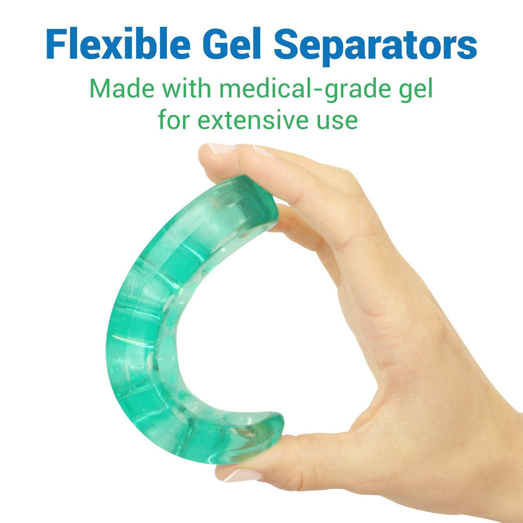 VIVEsole Toe Separators for Men & Women – Small (2 Pairs) Silicone Gel Spacers for Plantar Fasciitis, Bunions & Overlapping Toes